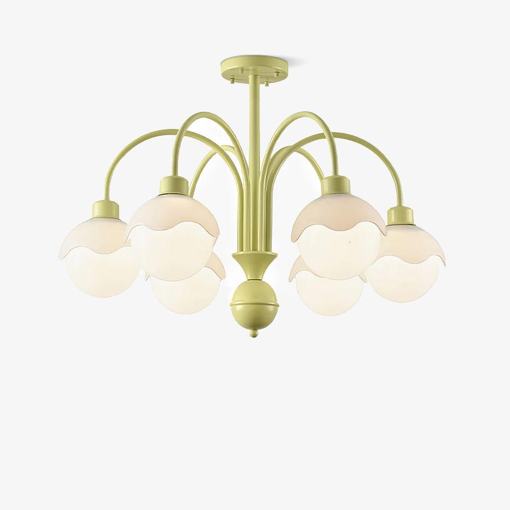 Lustra Chandelier Creamy Lychee Matcha Green Arm - Letslighting