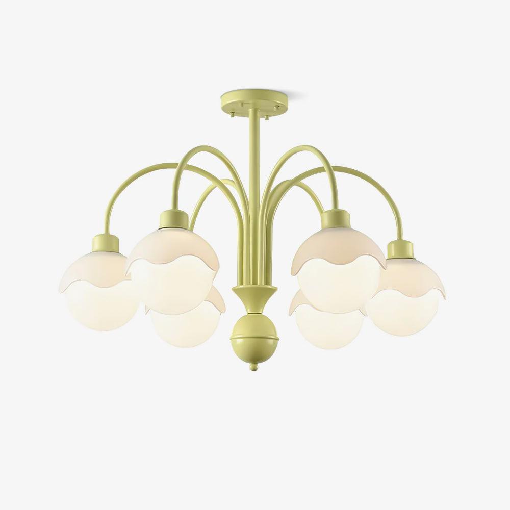 Lustra Chandelier Creamy Lychee Matcha Green Arm - Letslighting