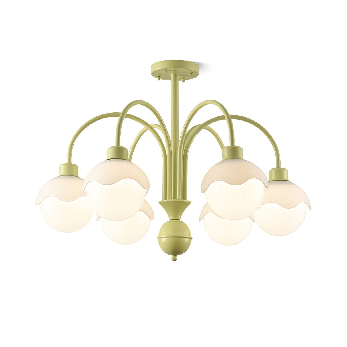 Lustra Chandelier Creamy Lychee Matcha Green Arm - Letslighting