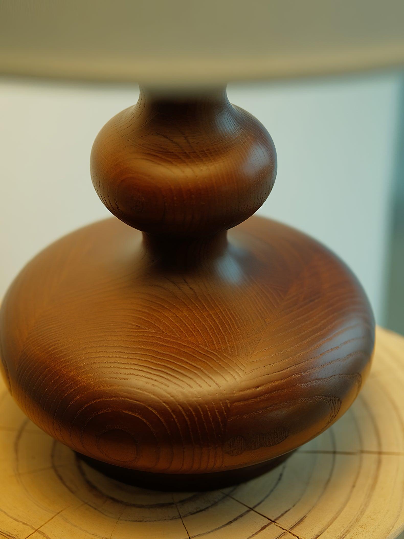 Aurain Wood Fabric Vintage Table Lamp - Letslighting