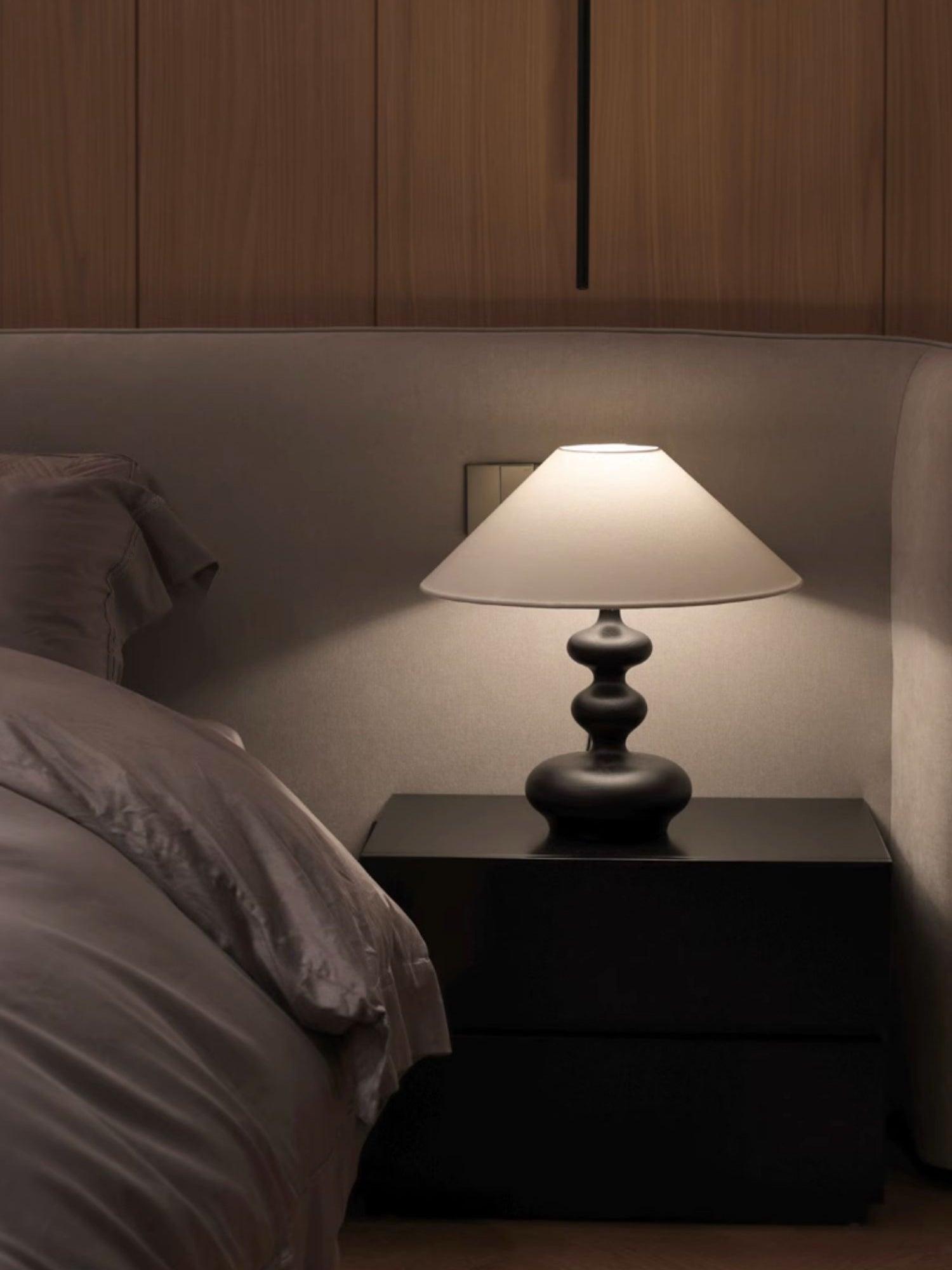 Aurain Wood Fabric Vintage Table Lamp - Letslighting