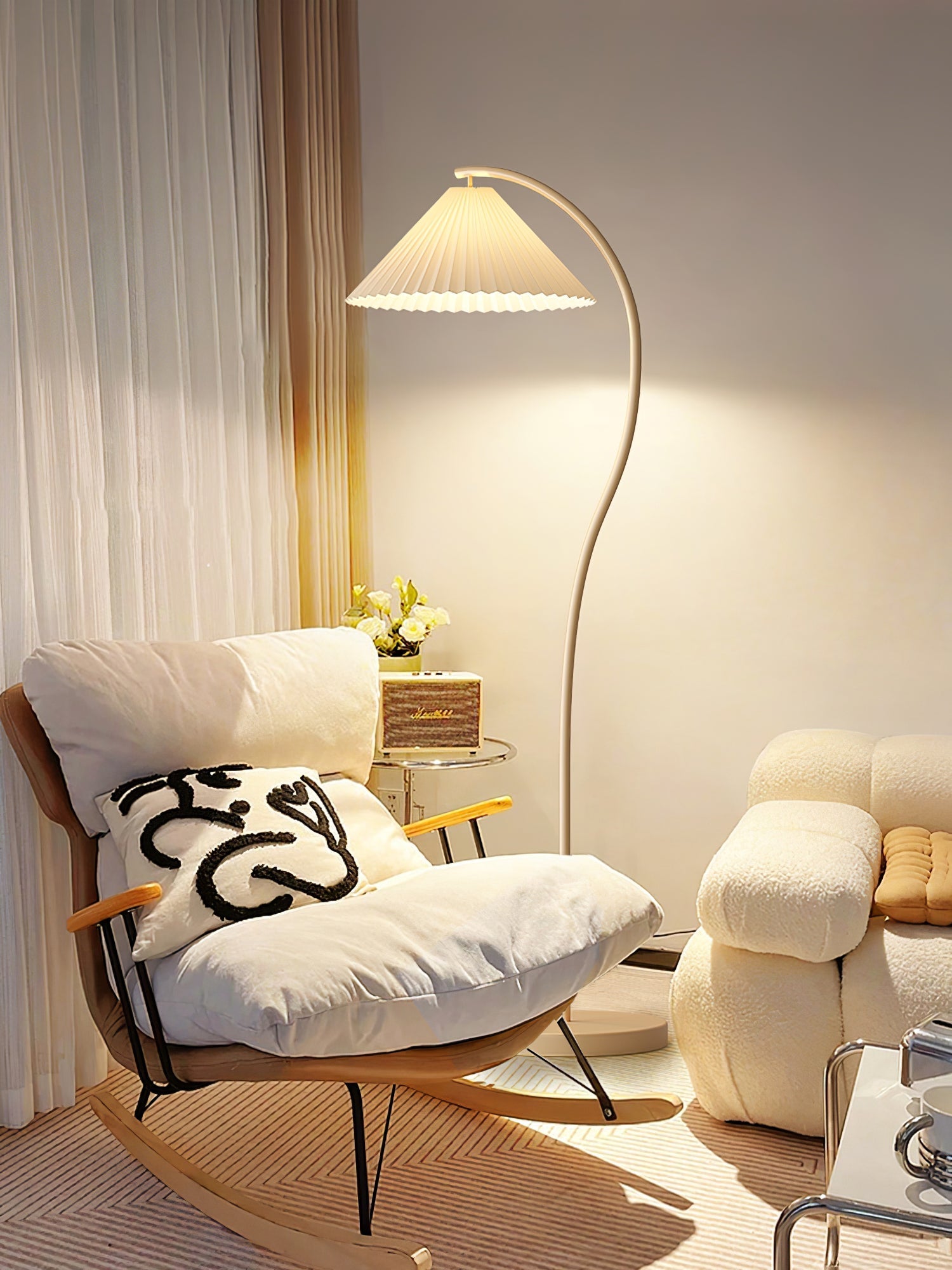 Elysia Minimalist Fabric Floor Lamp - Letslighting