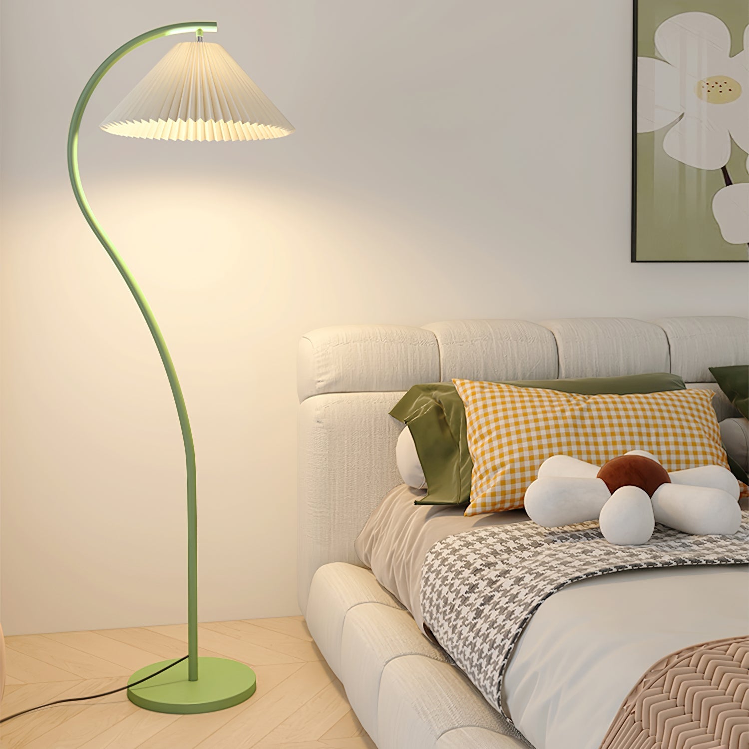 Elysia Minimalist Fabric Floor Lamp - Letslighting