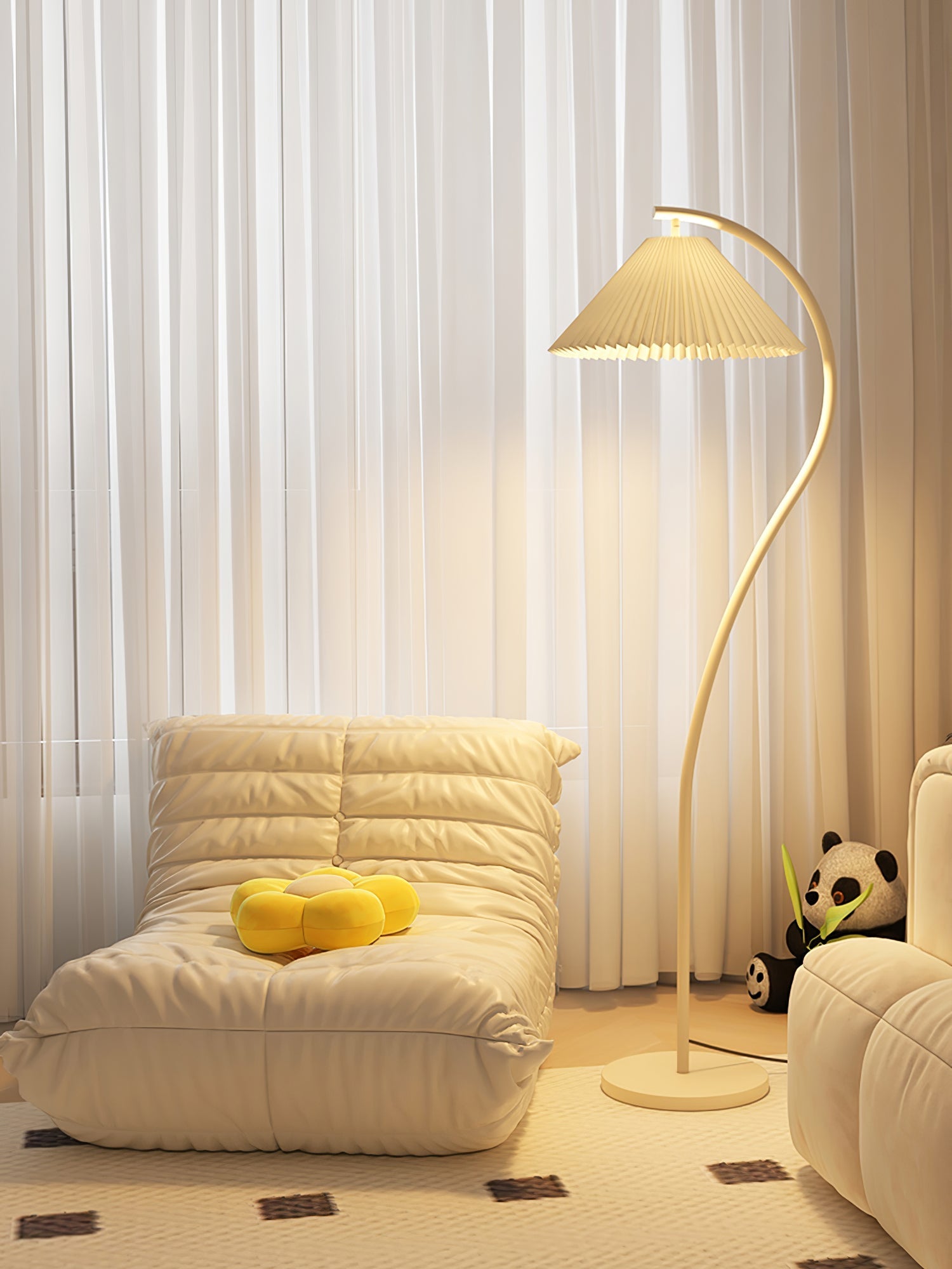 Elysia Minimalist Fabric Floor Lamp - Letslighting