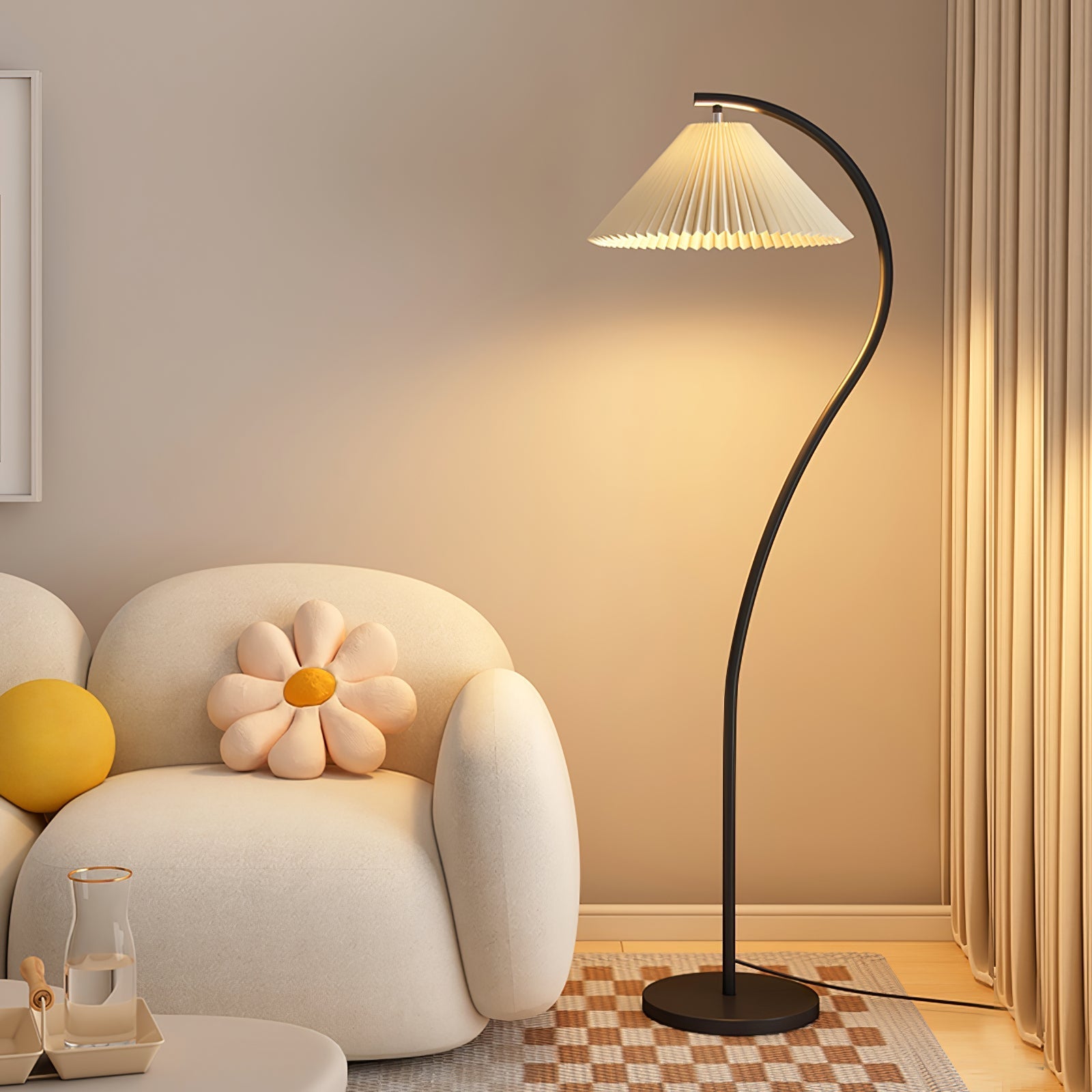Elysia Minimalist Fabric Floor Lamp - Letslighting