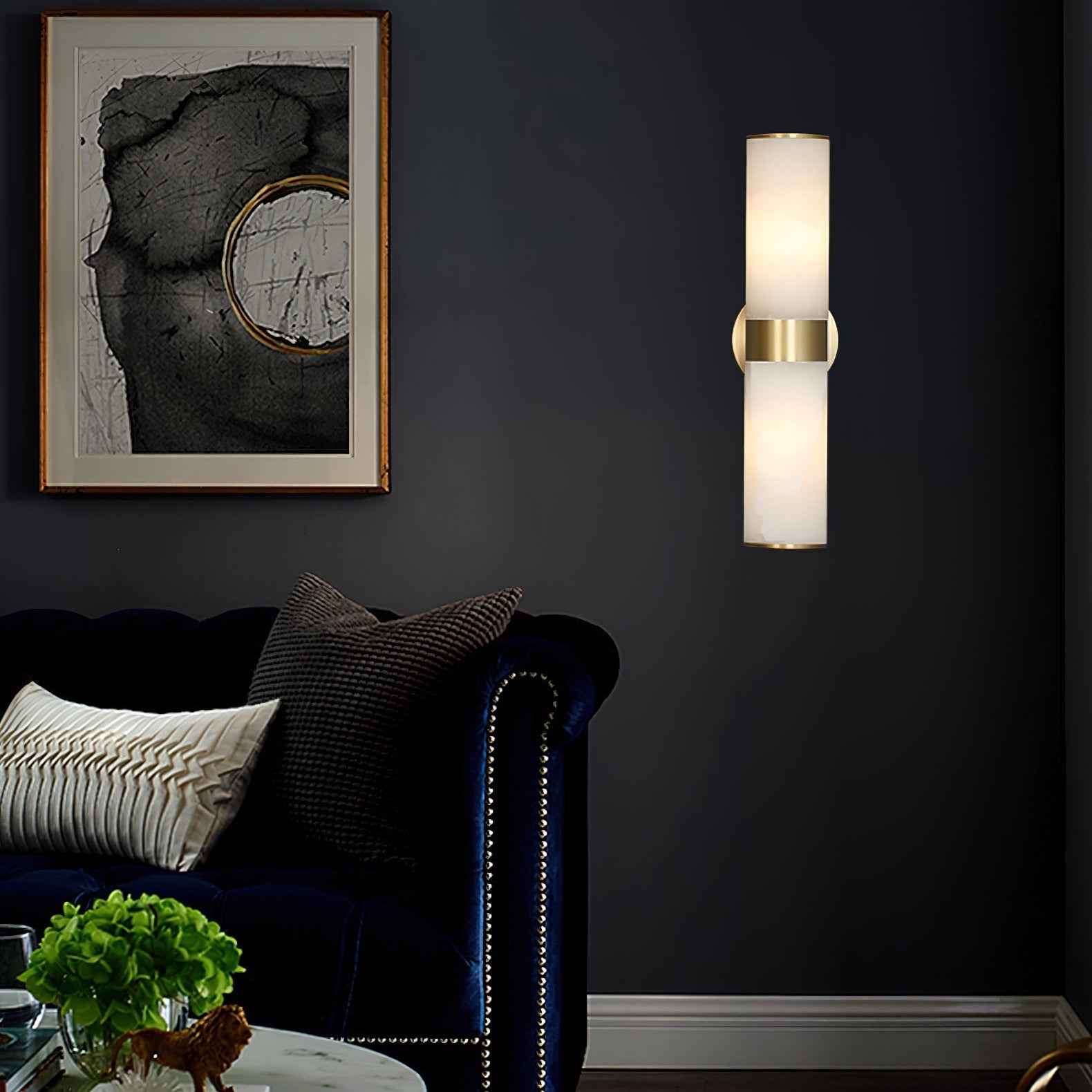 Sway Modern Minimalist Vanity Alabaster Sconce Wall Lamp - Letslighting