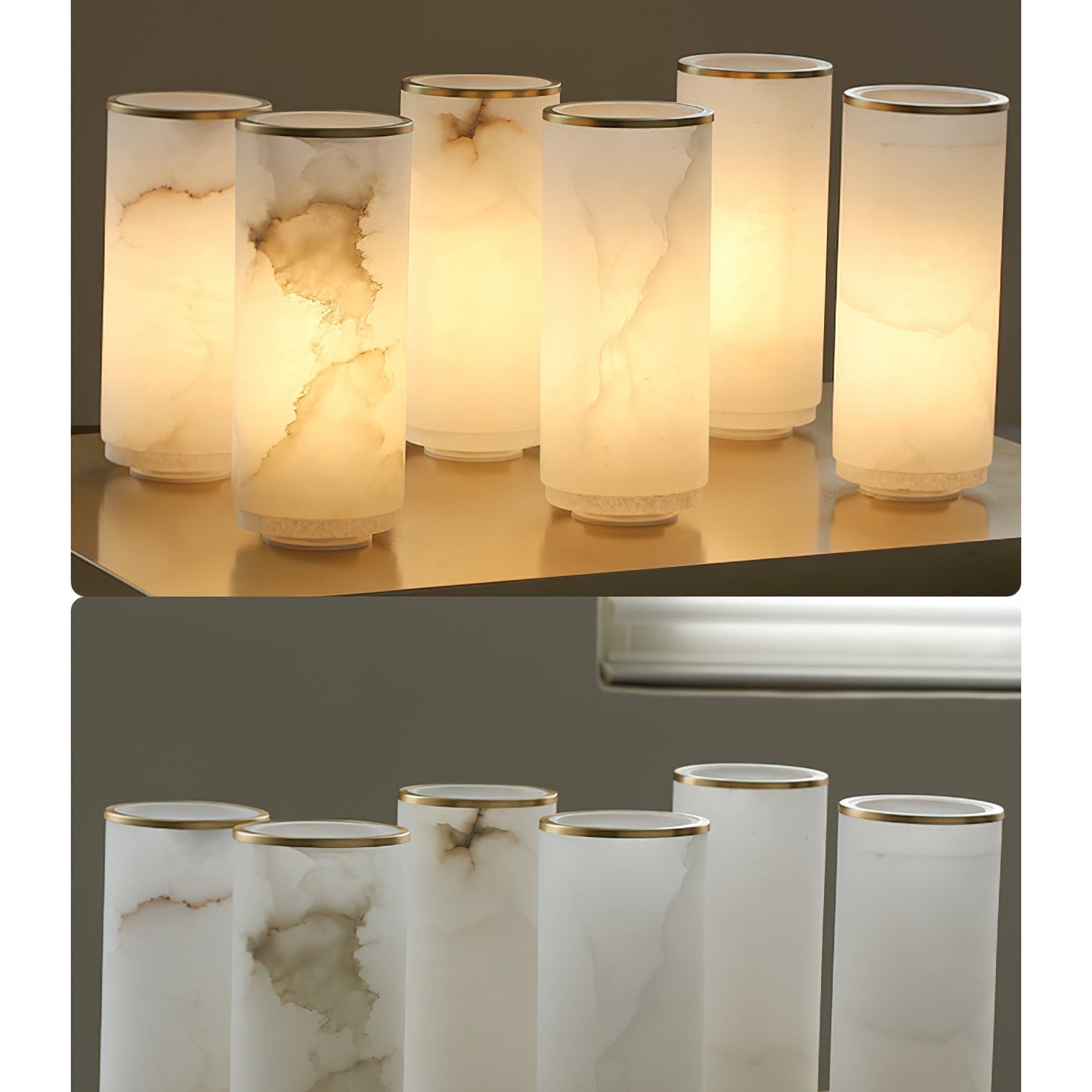 Sway Modern Minimalist Vanity Alabaster Sconce Wall Lamp - Letslighting