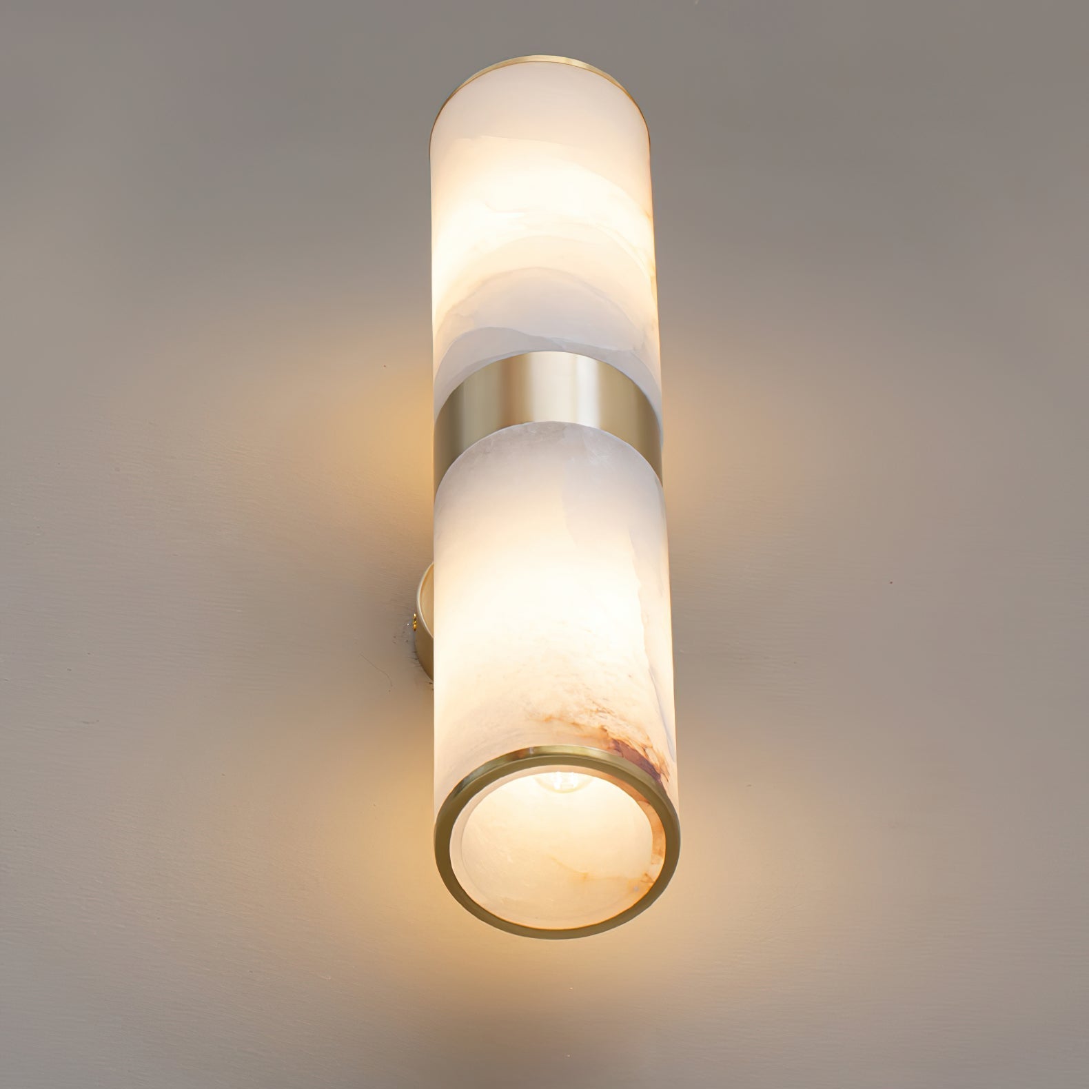 Sway Modern Minimalist Vanity Alabaster Sconce Wall Lamp - Letslighting