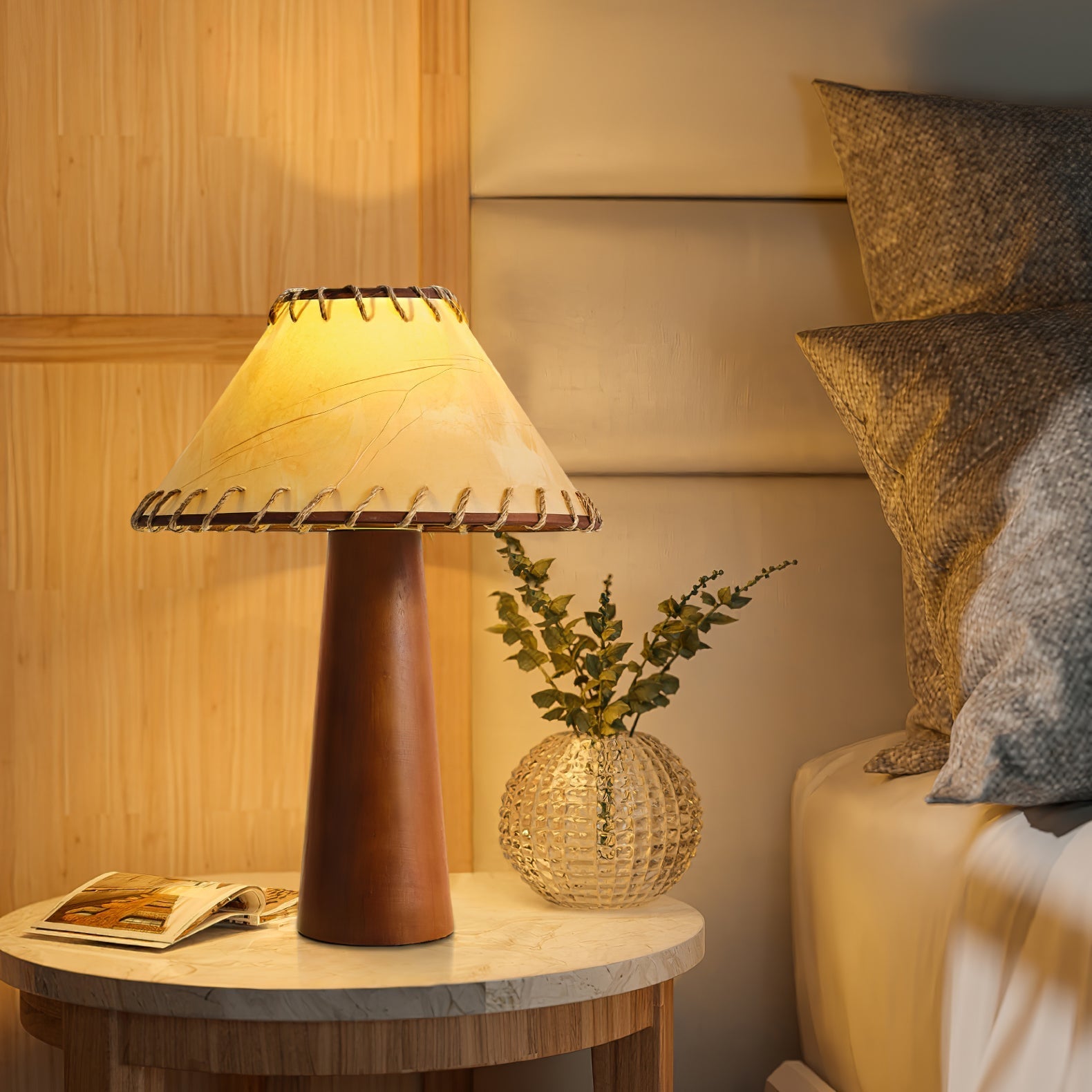Kaelin Wooden Column Floor Lamp - Letslighting