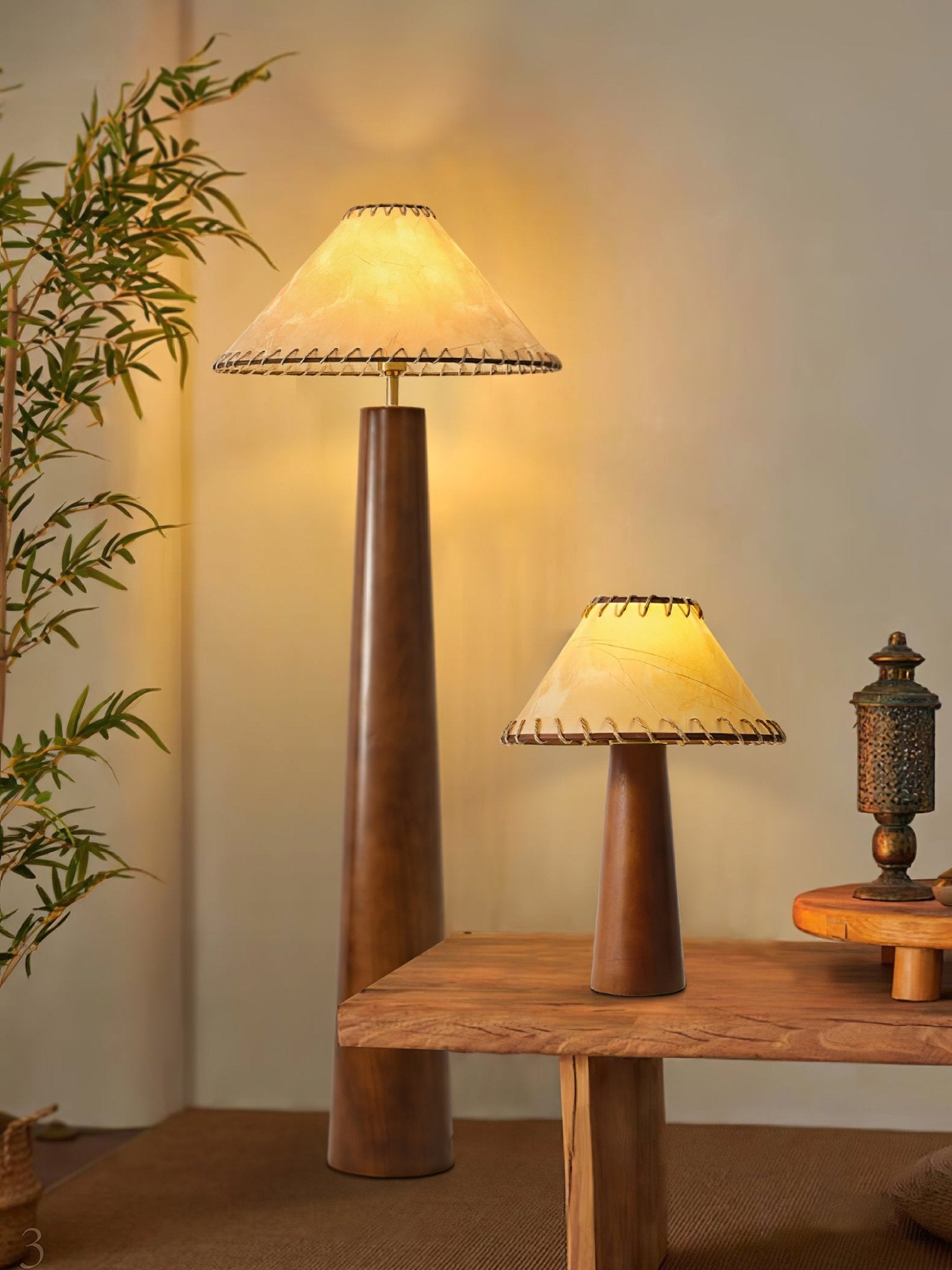 Kaelin Wooden Column Floor Lamp - Letslighting