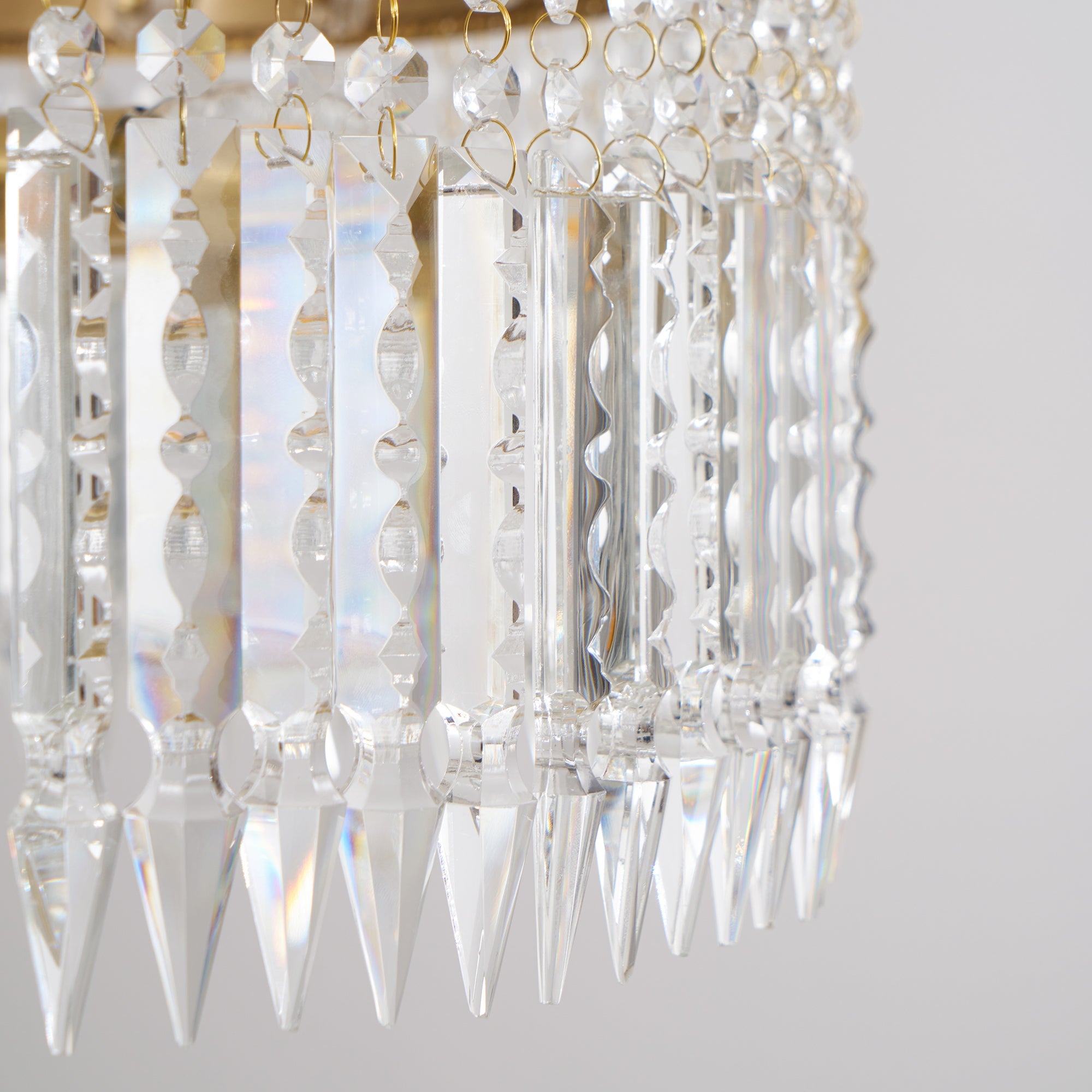 Kristy Chandelier Brass & Crystal