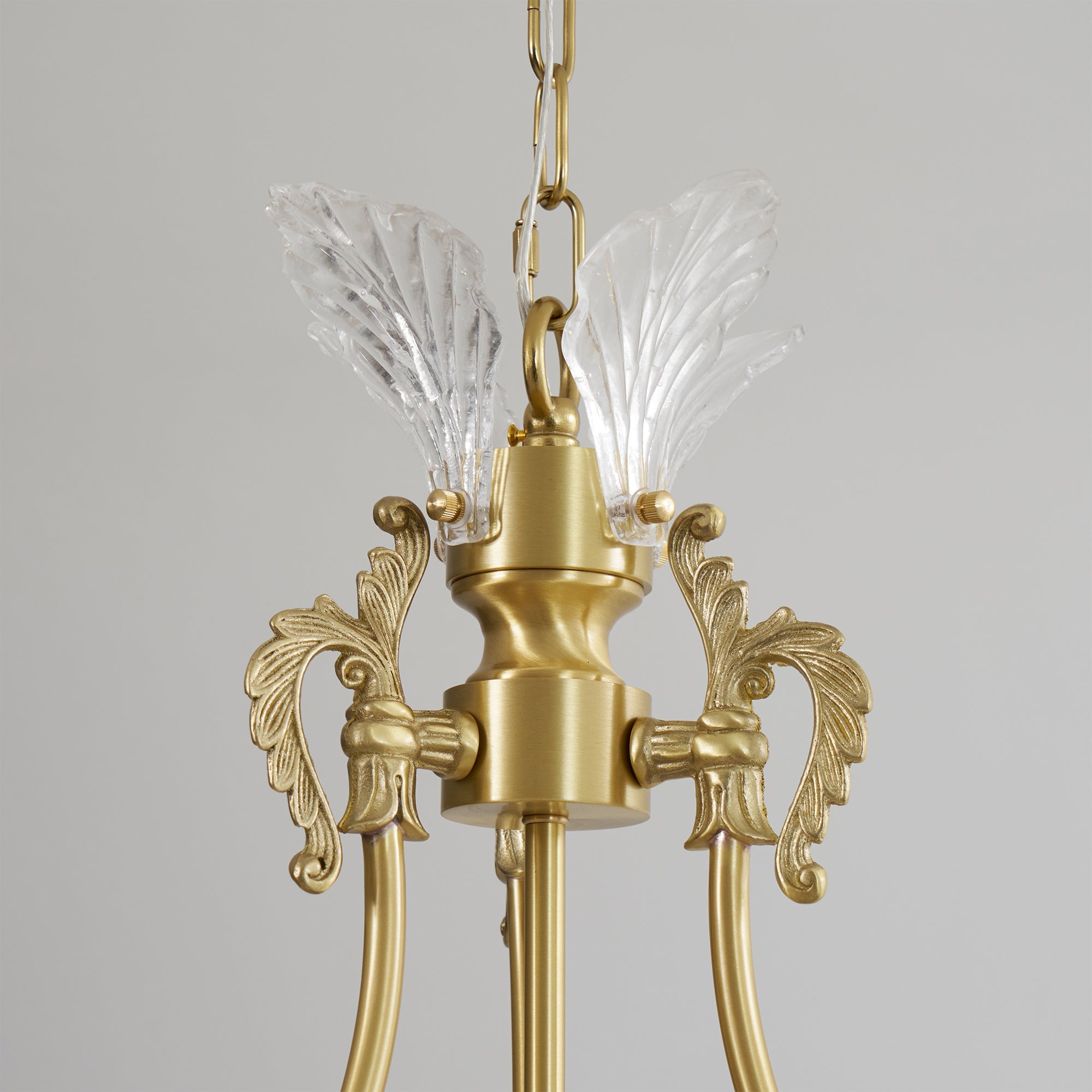Kristy Chandelier Brass & Crystal