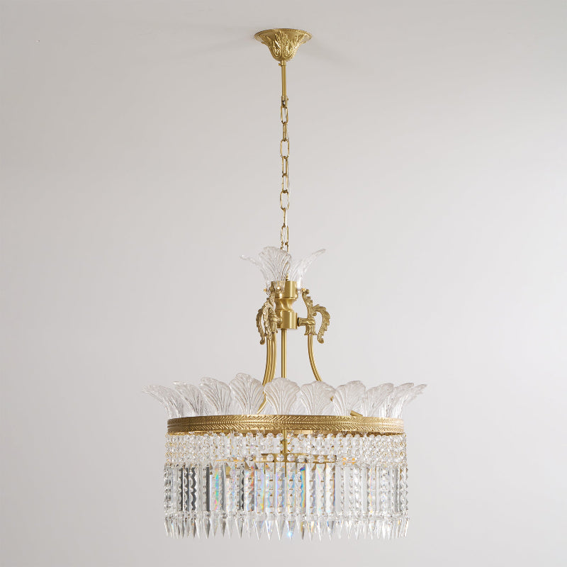 Kristy Chandelier Brass & Crystal