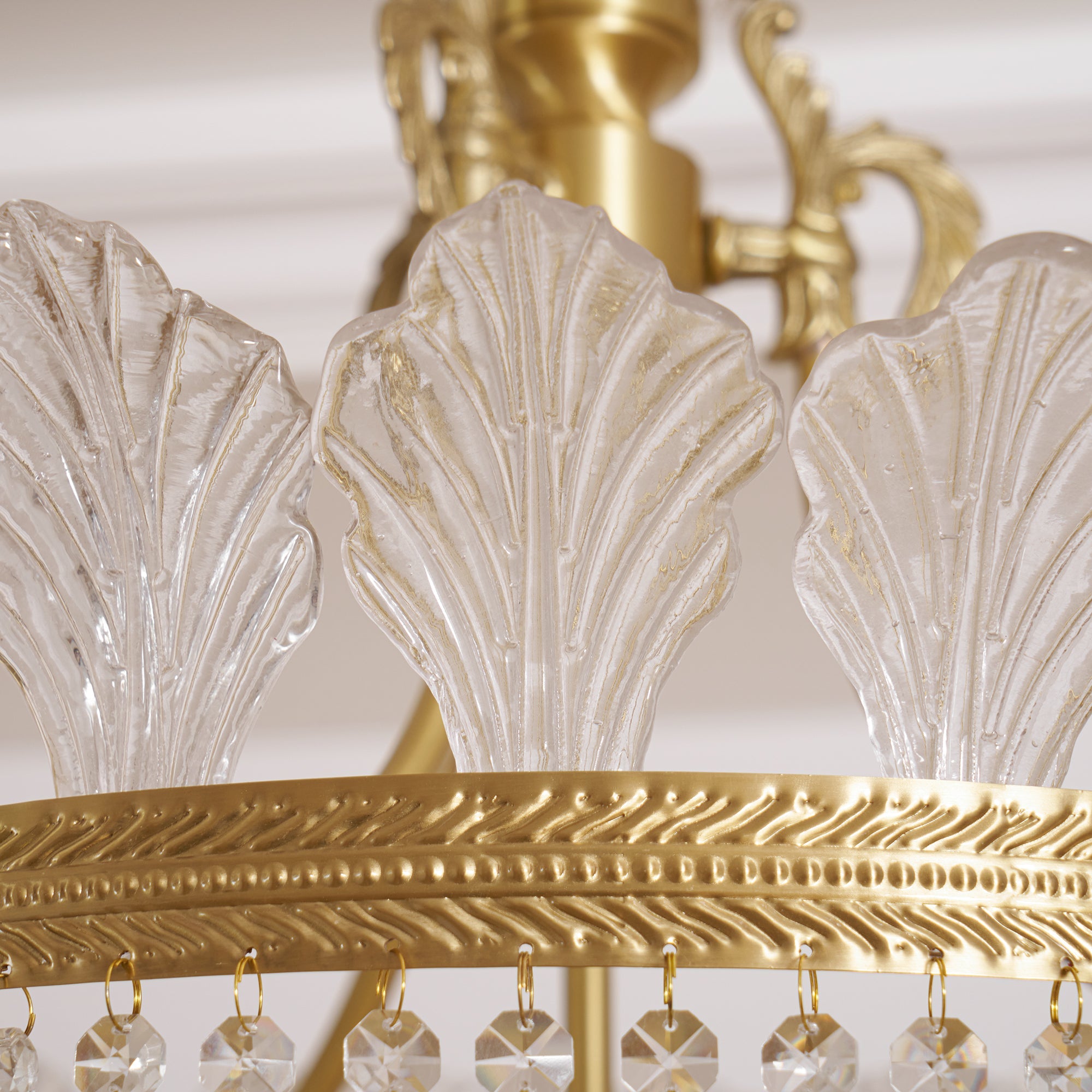 Kristy Chandelier Brass & Crystal