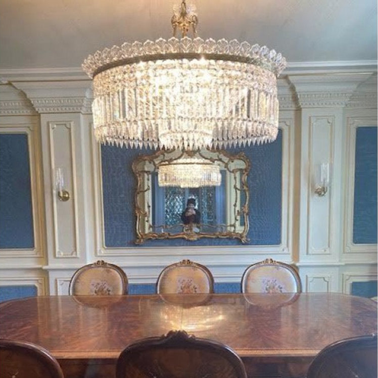 Kristy Chandelier Brass & Crystal