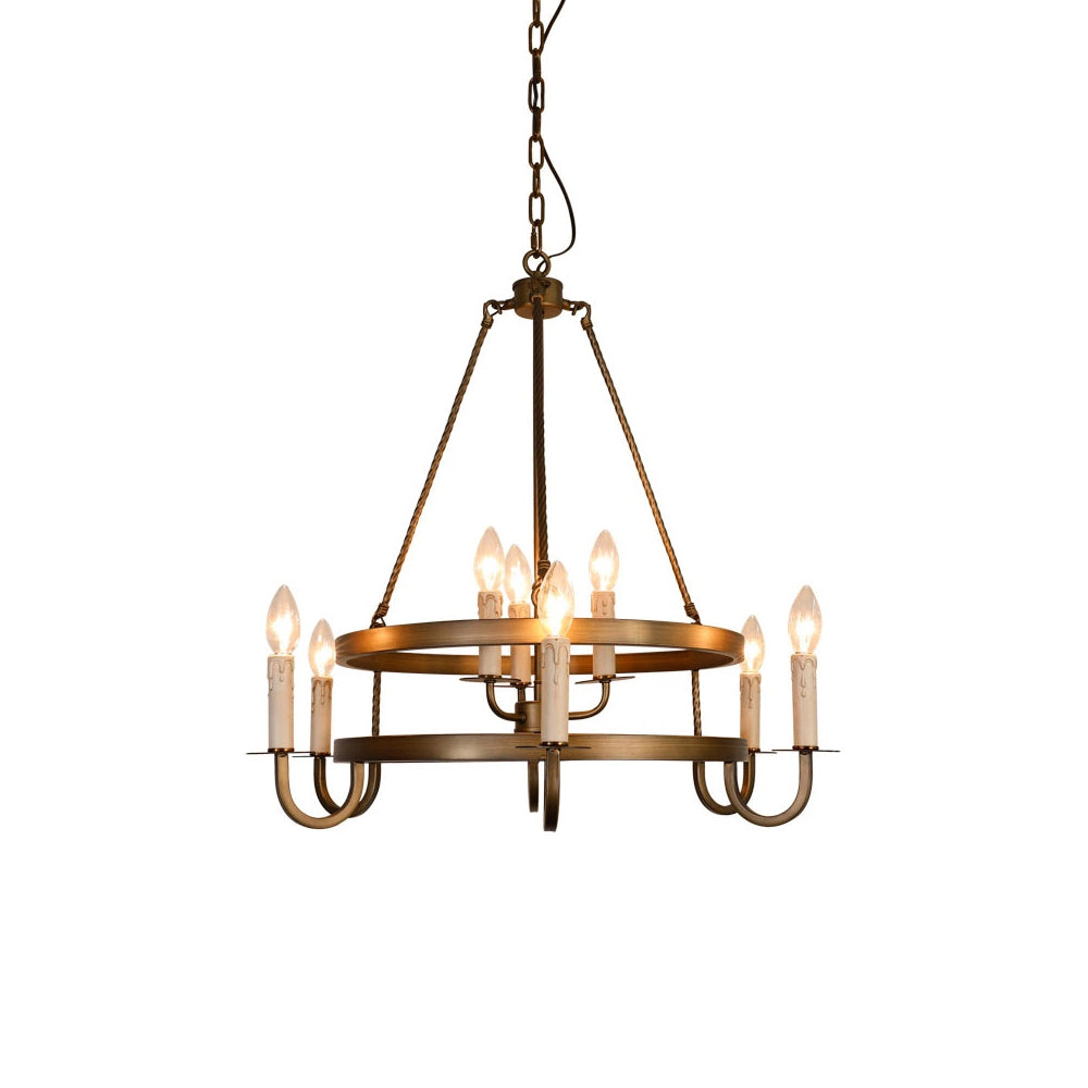 Woven Classic Wagon Wheel Plastic Chandelier - Letslighting