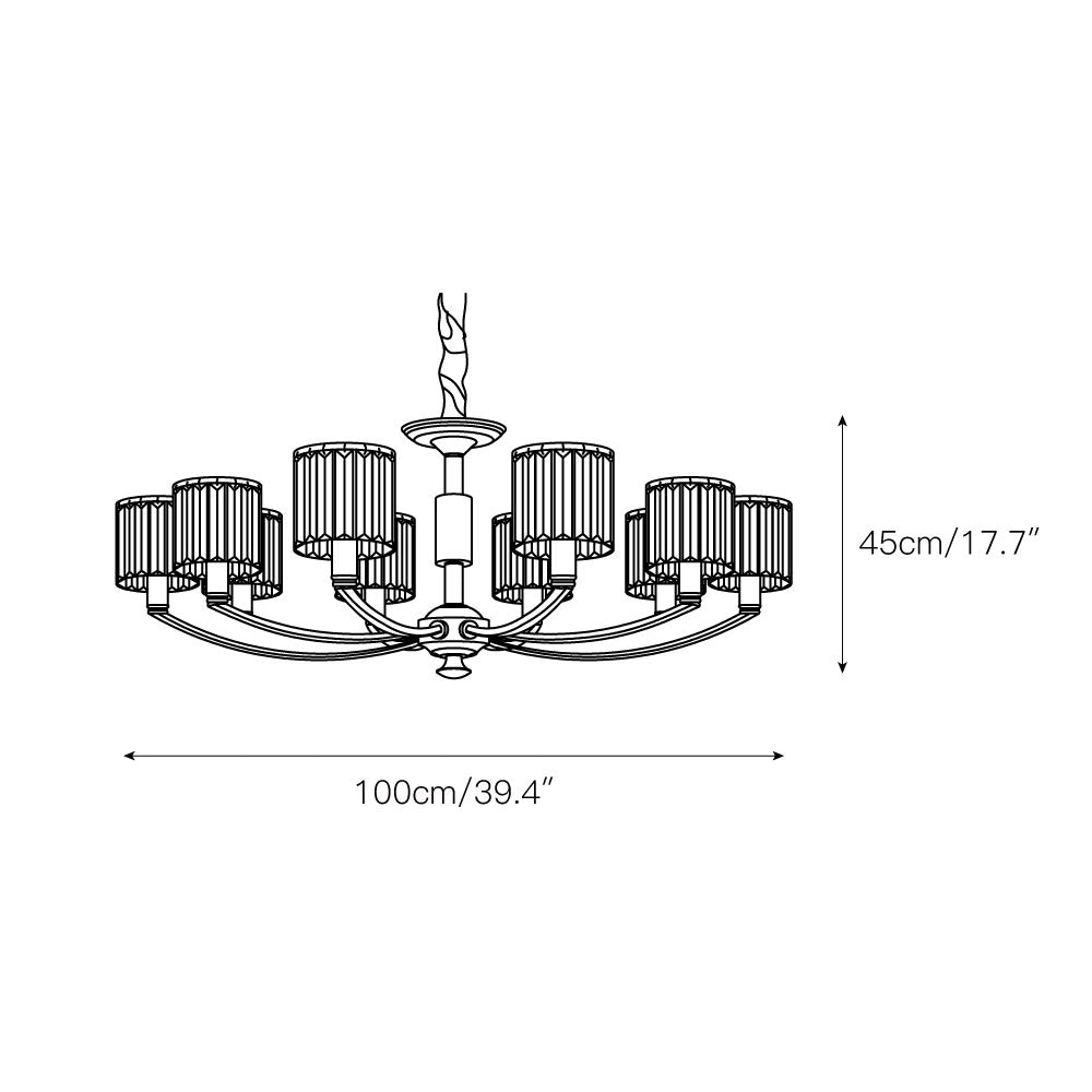 Amber Individual Creativity Column Brass Crystal Chandelier - Letslighting