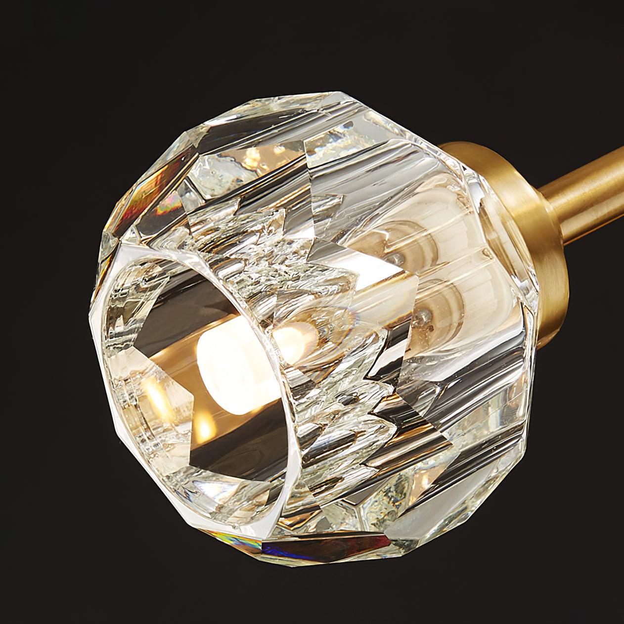 Kristy Chandelier Crystal Ball Brass Elegance - Letslighting