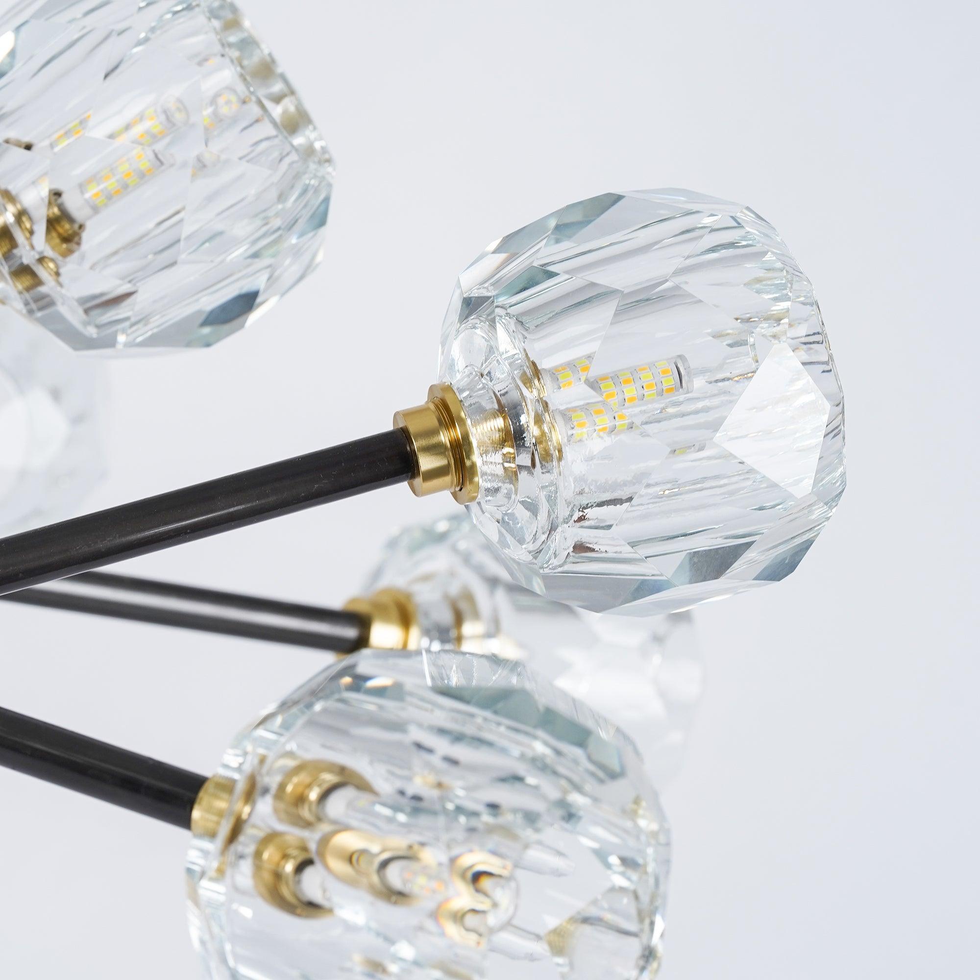 Lustra Pendant Lamp Crystal Ball Brass Cluster - Letslighting