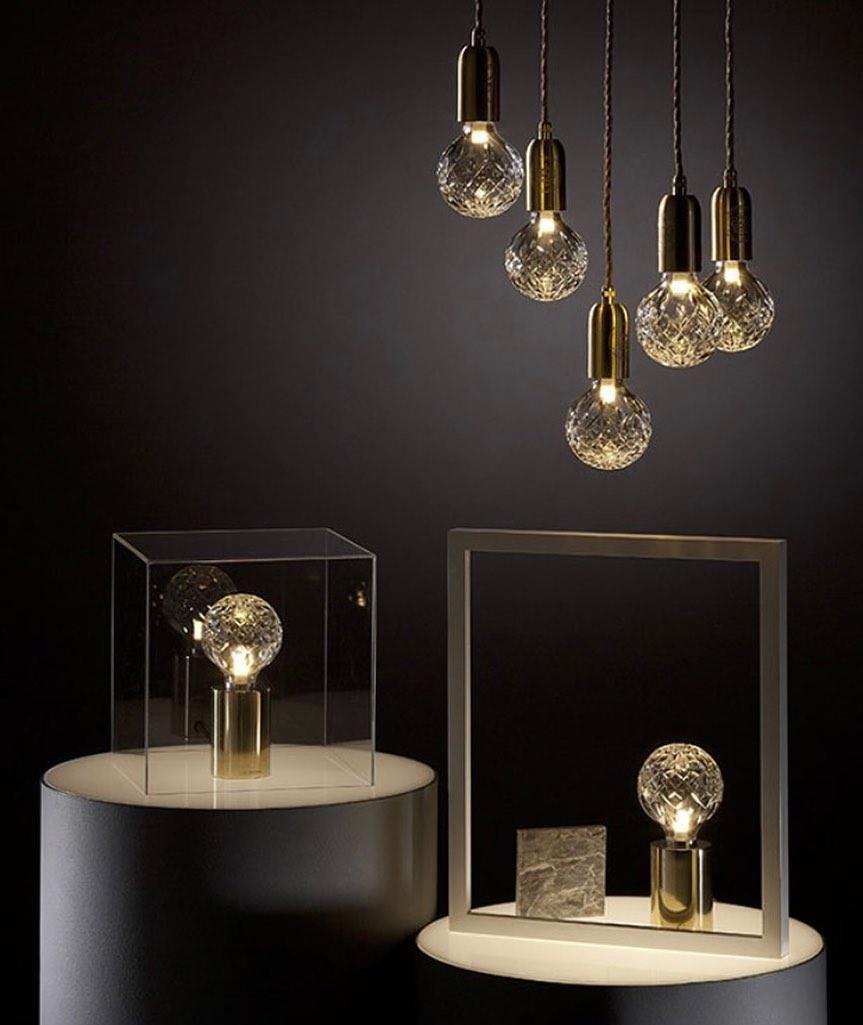 Lyrician Brass Glass Industrial Table Lamp - Letslighting