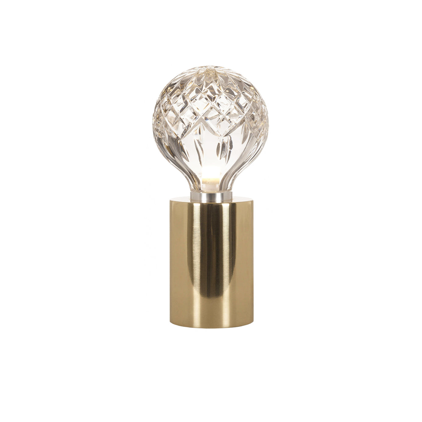 Lyrician Brass Glass Industrial Table Lamp - Letslighting