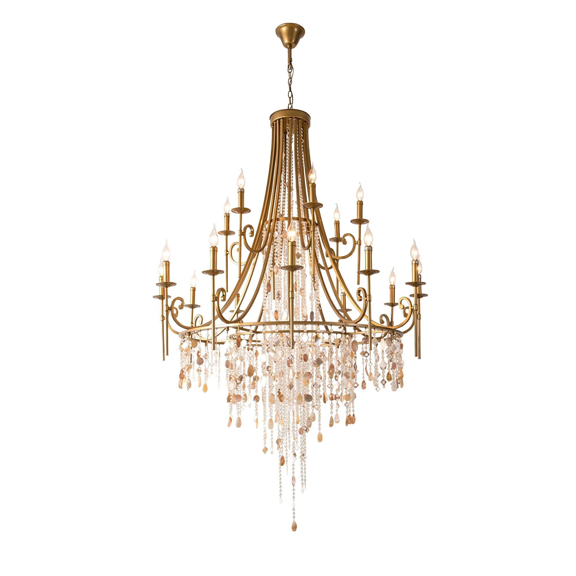 Errina Postmodern Luxury Shell Crystal Chandelier - Letslighting