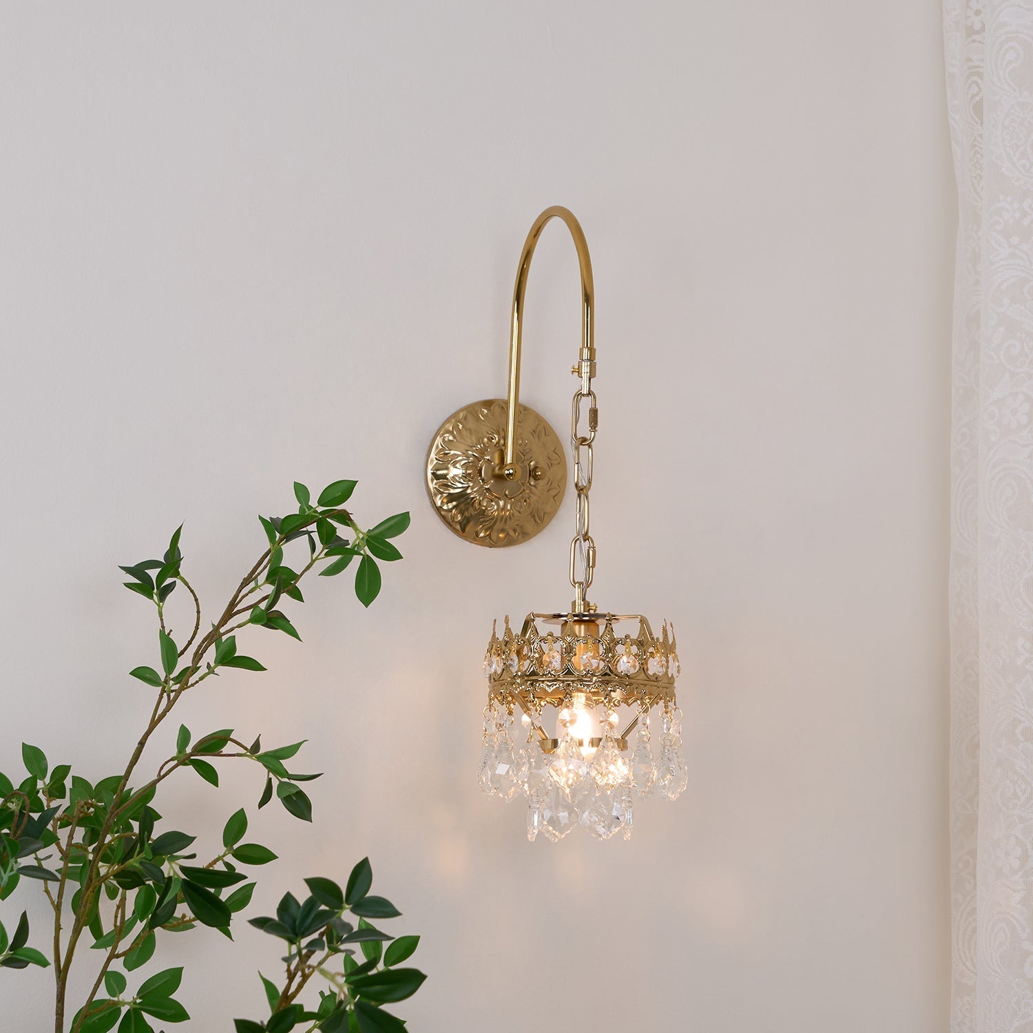 Ivmarila Nordic Art Crown Crystal Sconce Wall lamp - Letslighting