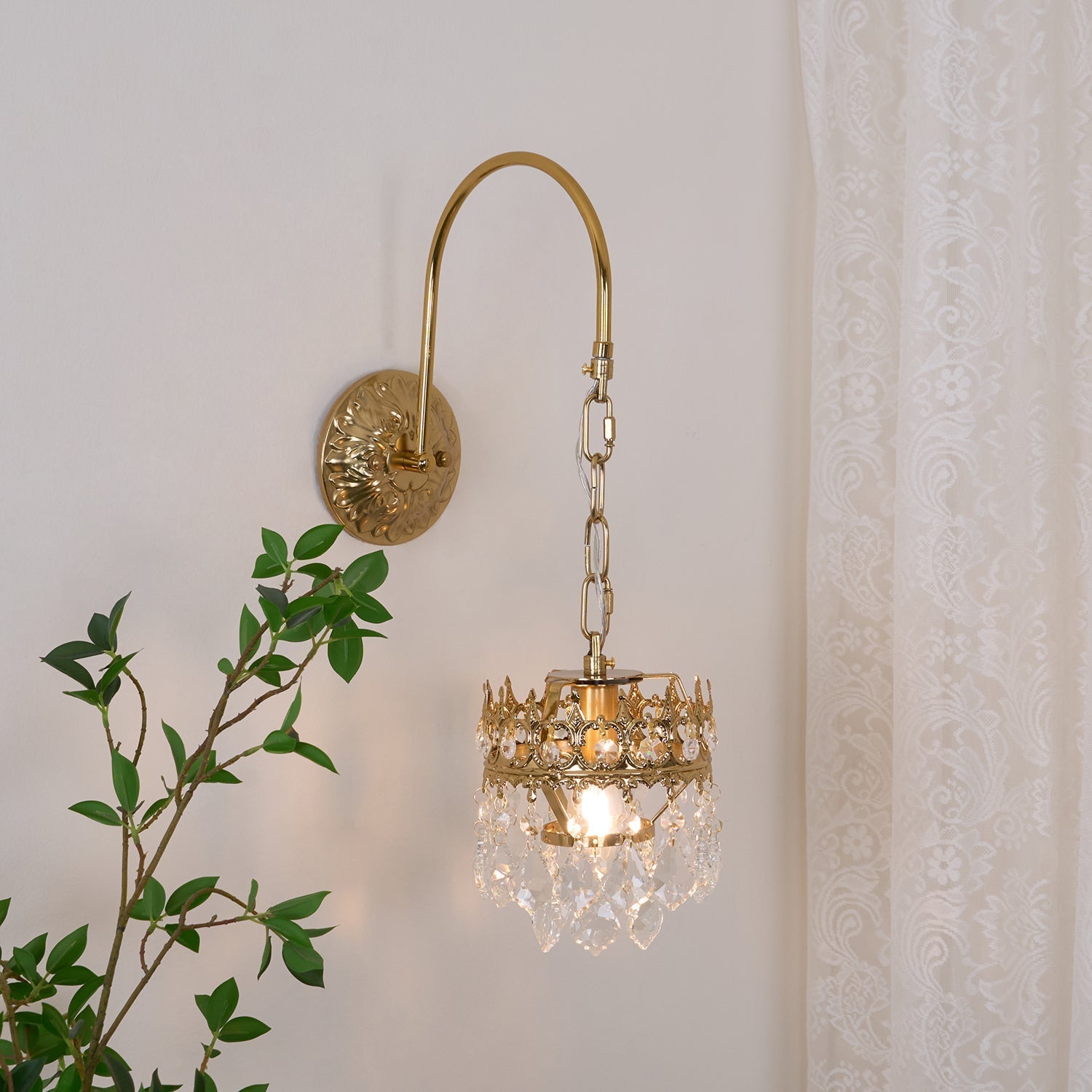 Ivmarila Nordic Art Crown Crystal Sconce Wall lamp - Letslighting