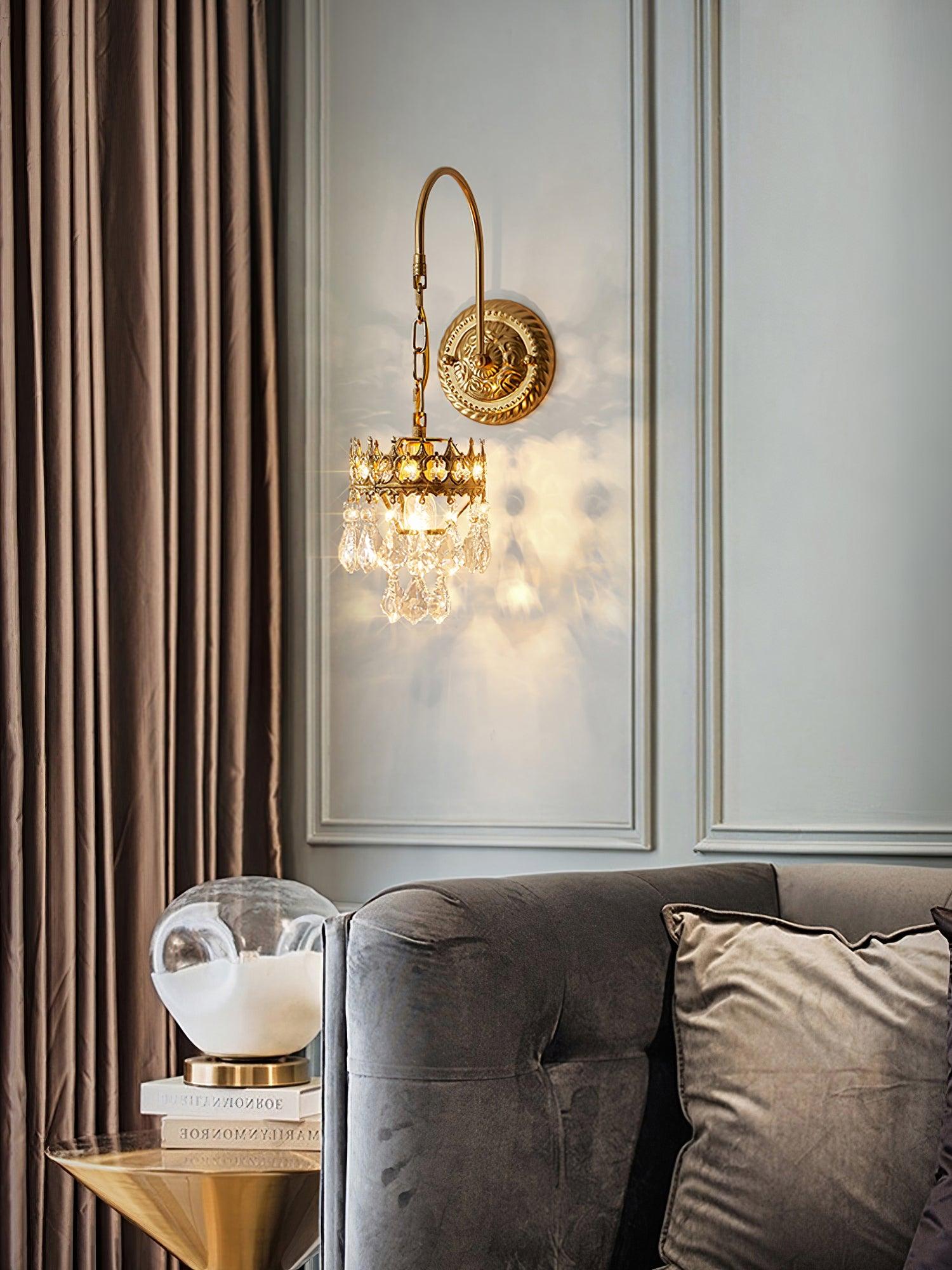 Ivmarila Nordic Art Crown Crystal Sconce Wall lamp - Letslighting