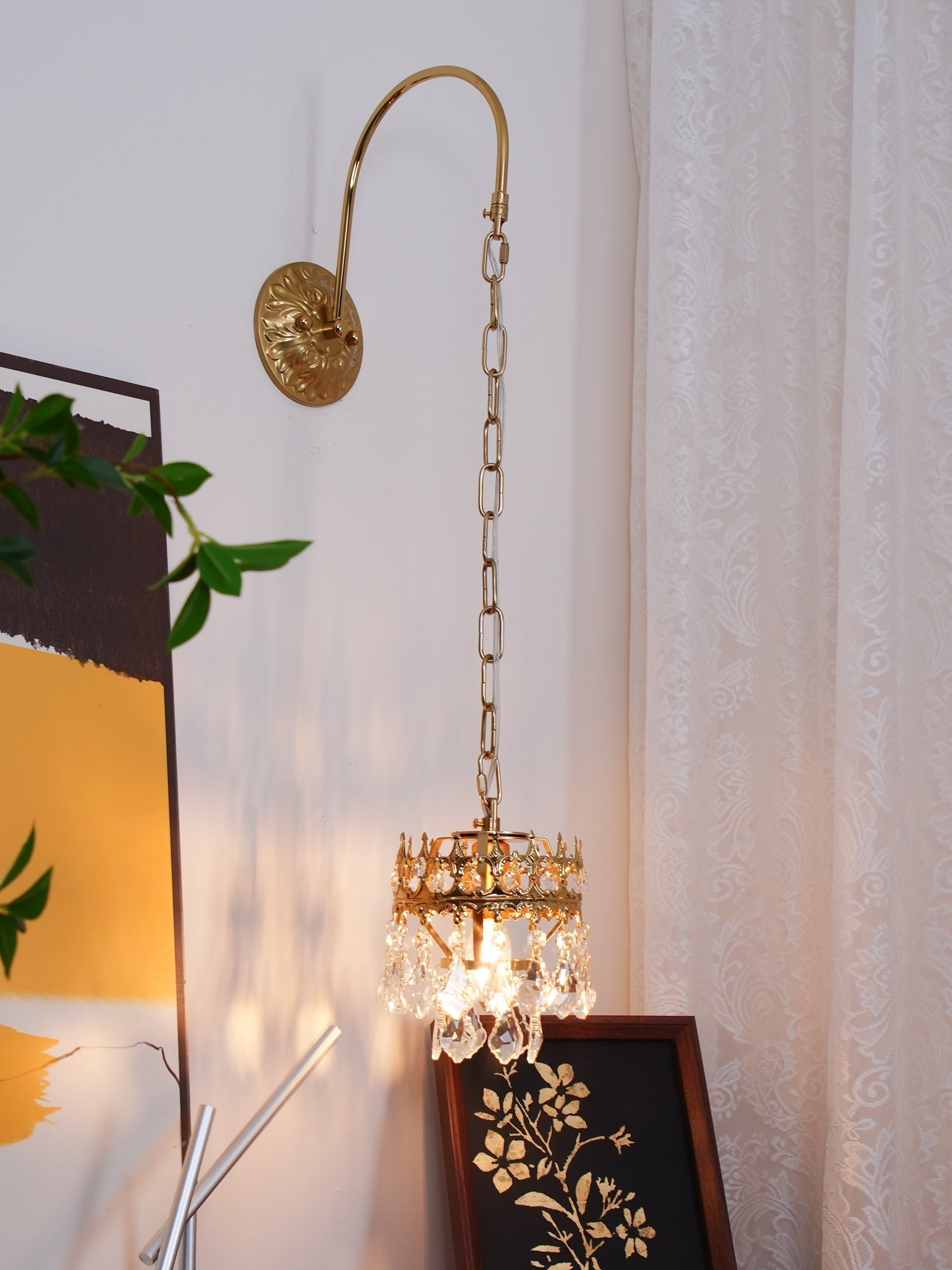 Ivmarila Nordic Art Crown Crystal Sconce Wall lamp - Letslighting