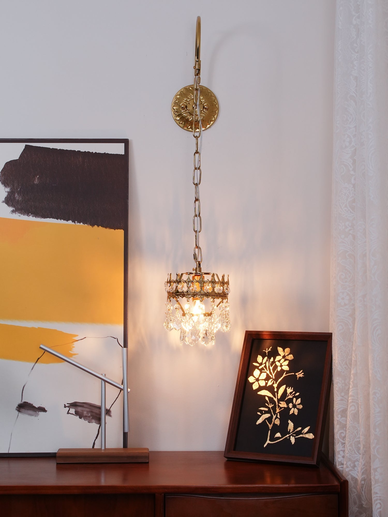 Ivmarila Nordic Art Crown Crystal Sconce Wall lamp - Letslighting