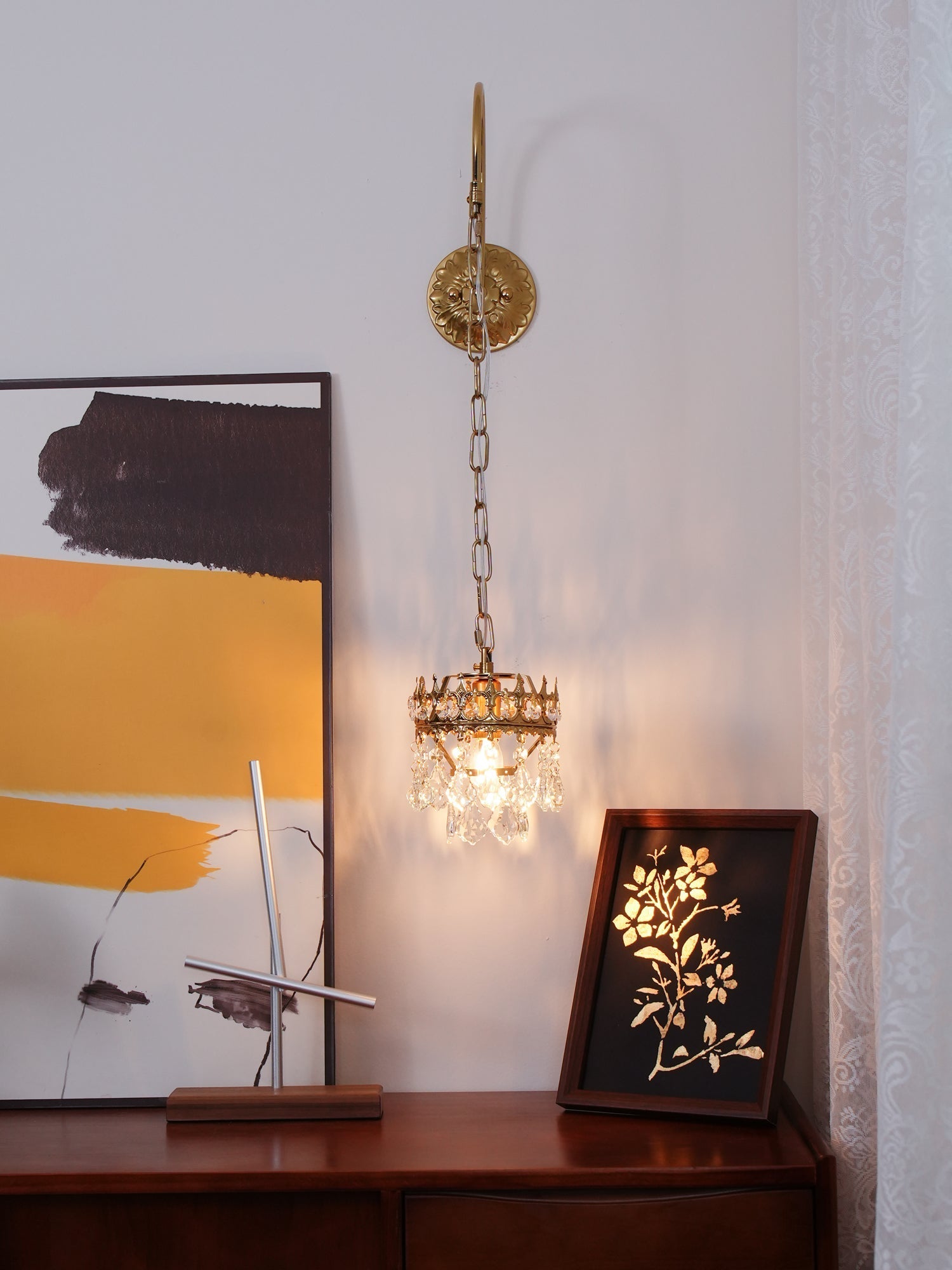 Ivmarila Nordic Art Crown Crystal Sconce Wall lamp - Letslighting