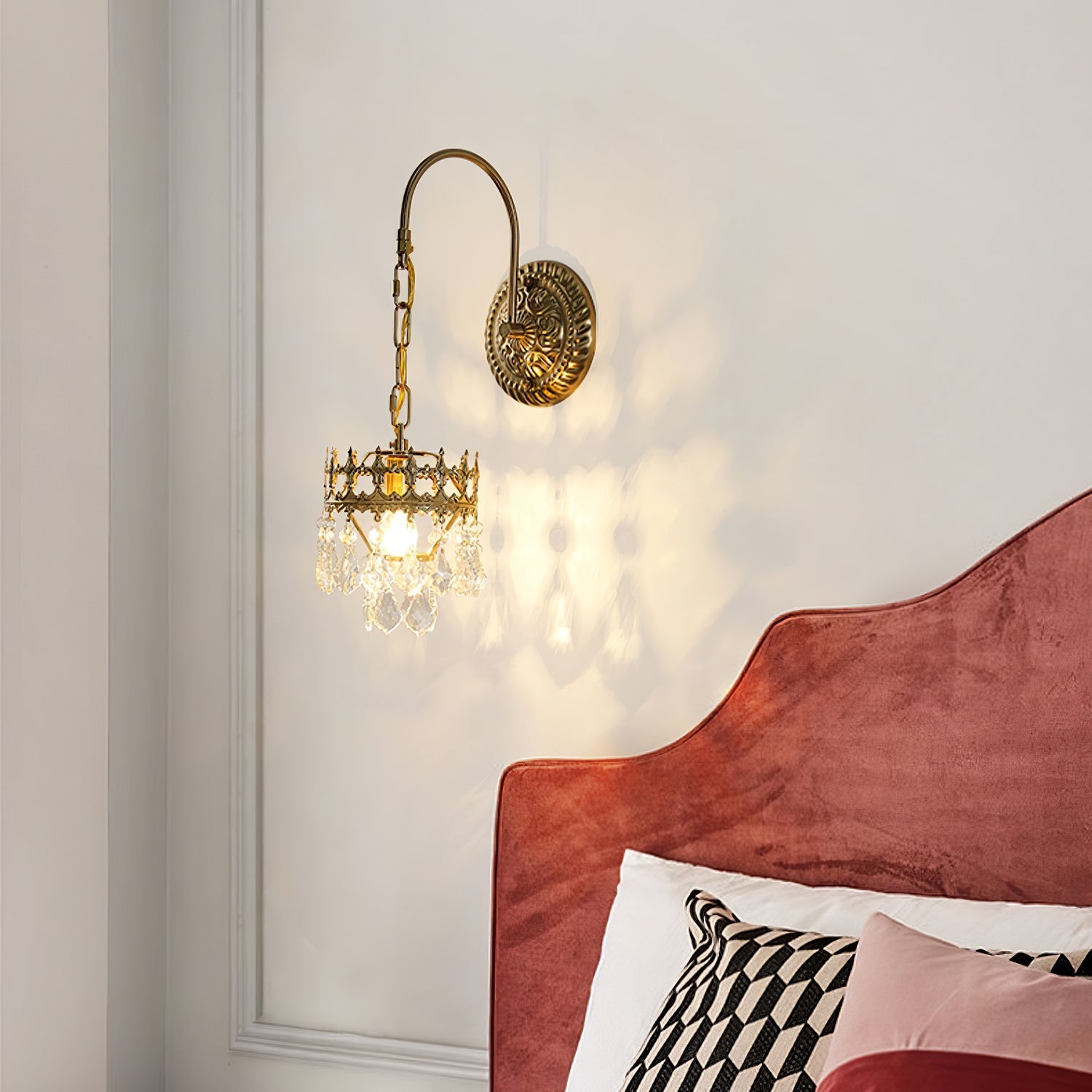 Ivmarila Nordic Art Crown Crystal Sconce Wall lamp - Letslighting