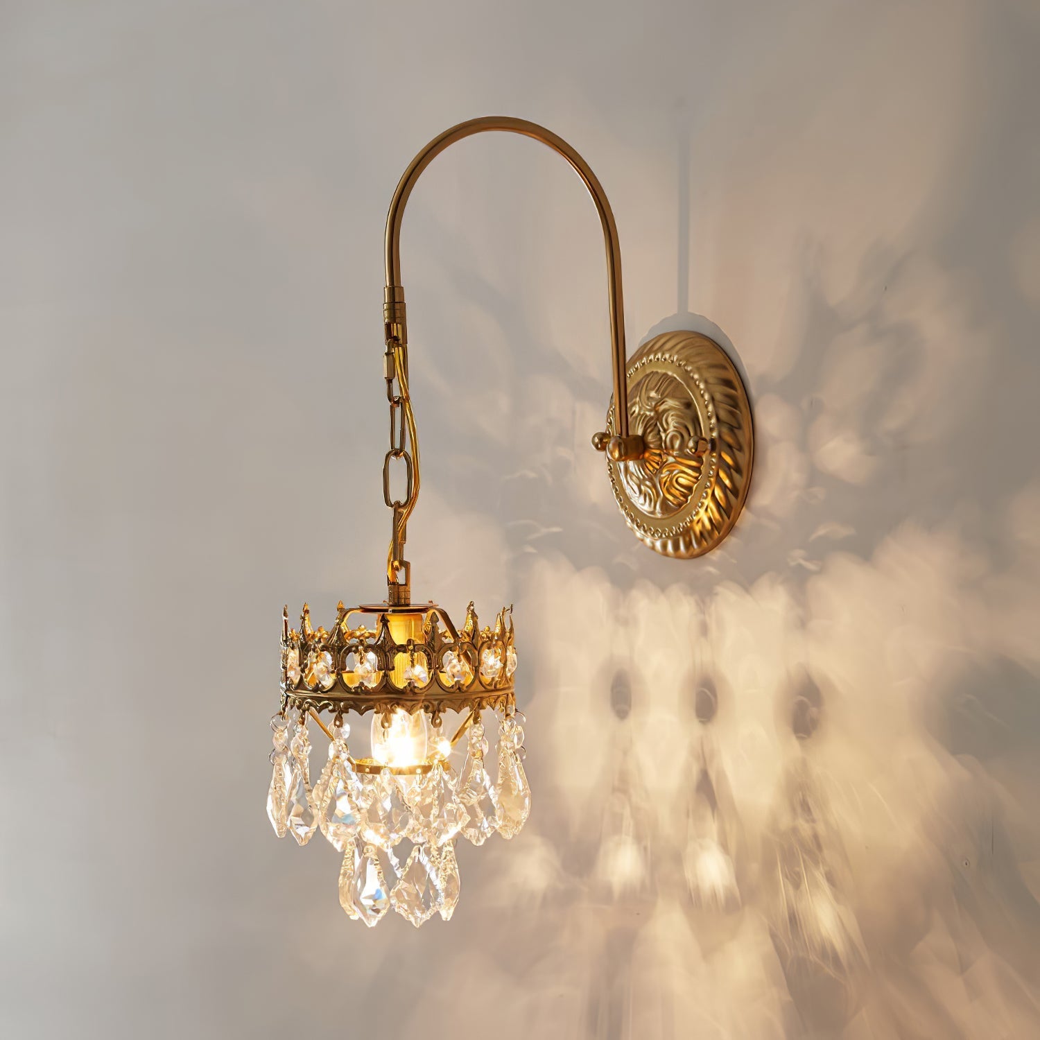 Ivmarila Nordic Art Crown Crystal Sconce Wall lamp - Letslighting