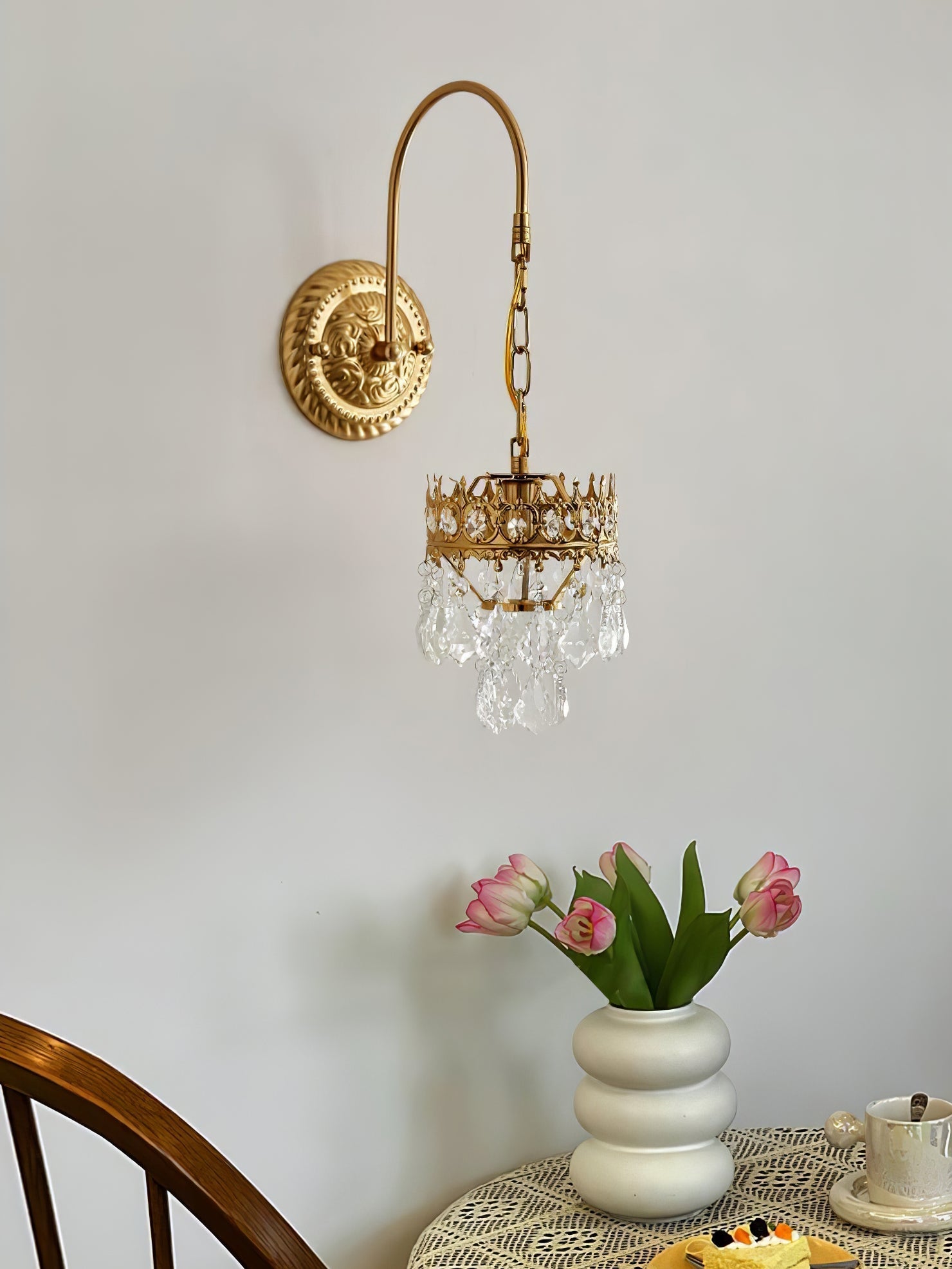 Ivmarila Nordic Art Crown Crystal Sconce Wall lamp - Letslighting