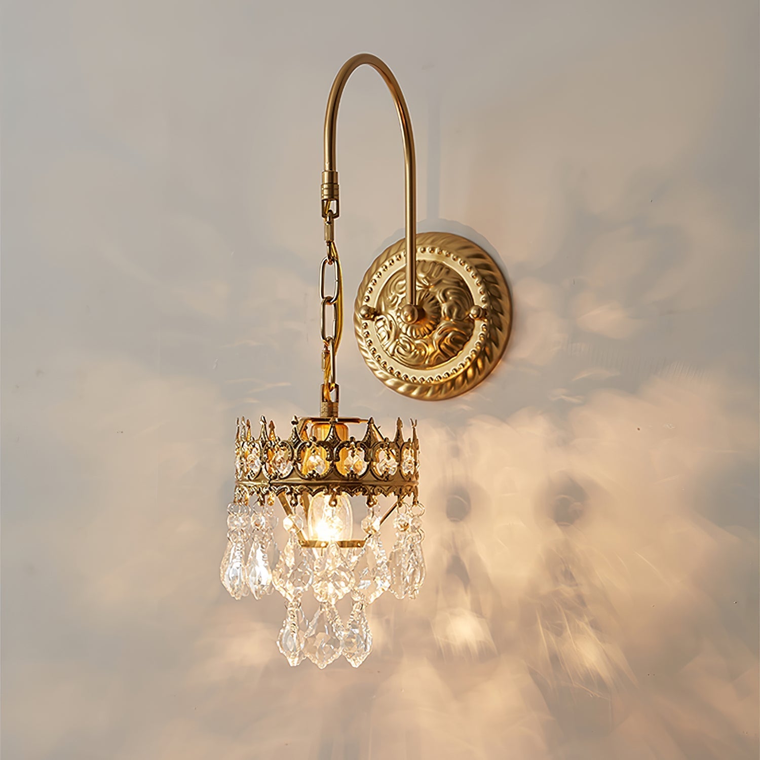 Ivmarila Nordic Art Crown Crystal Sconce Wall lamp - Letslighting