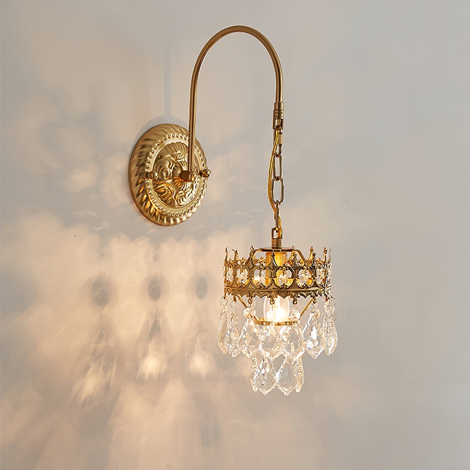 Ivmarila Nordic Art Crown Crystal Sconce Wall lamp - Letslighting