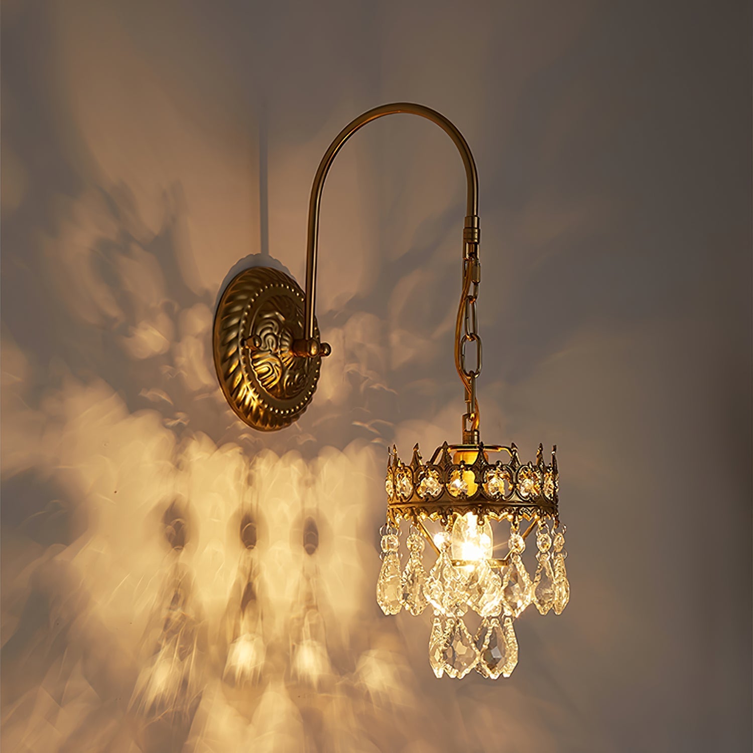 Ivmarila Nordic Art Crown Crystal Sconce Wall lamp - Letslighting