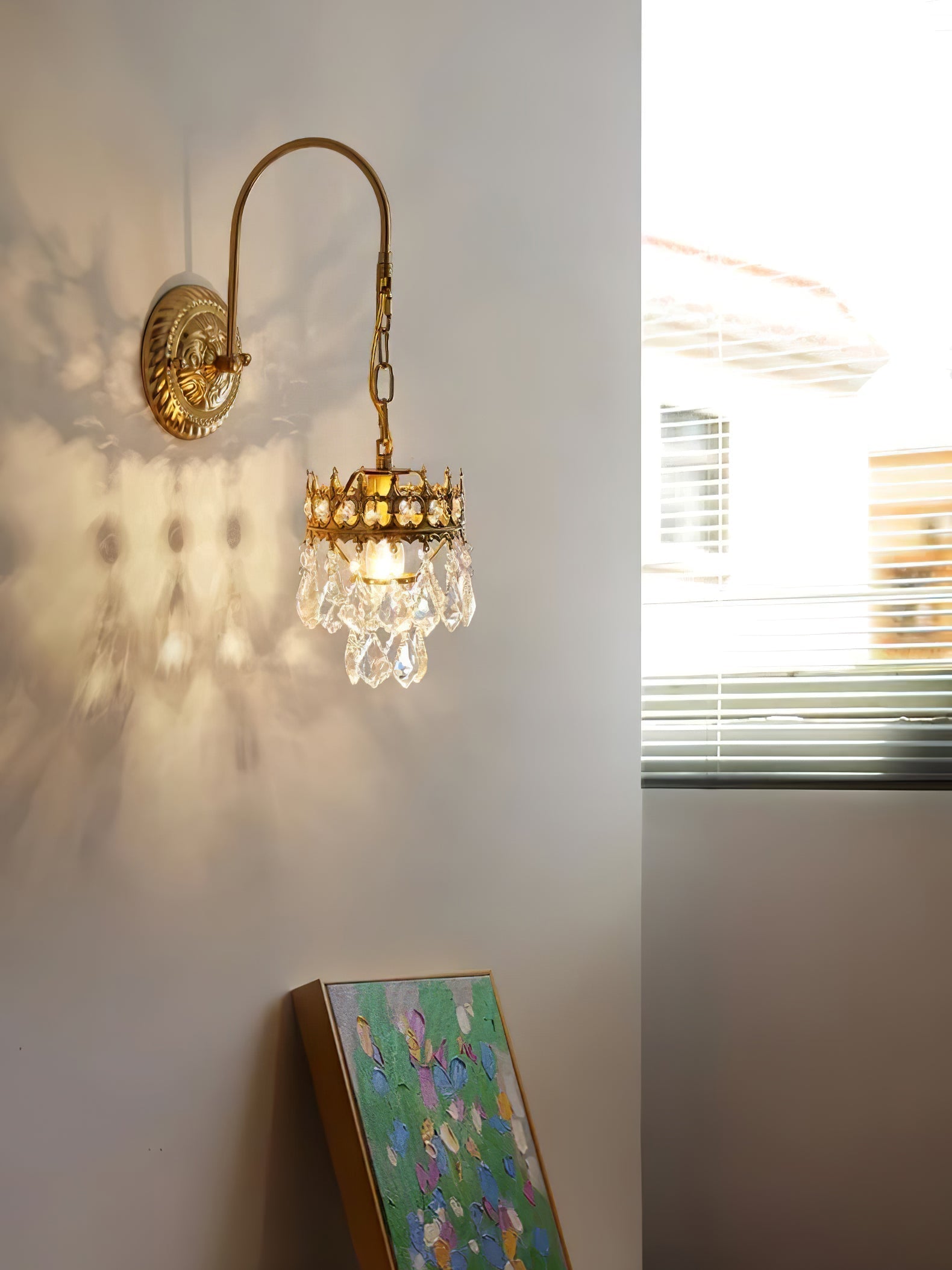 Ivmarila Nordic Art Crown Crystal Sconce Wall lamp - Letslighting