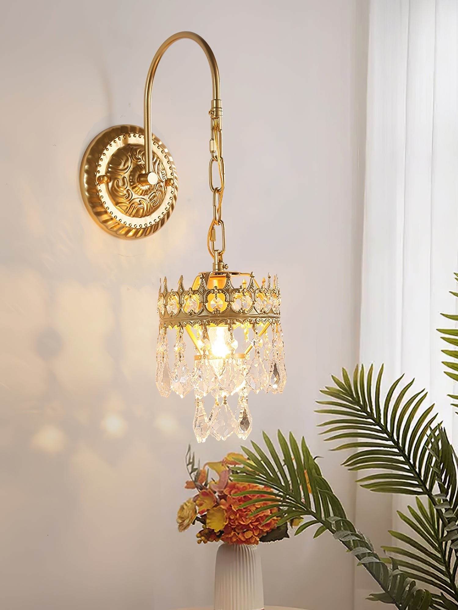 Ivmarila Nordic Art Crown Crystal Sconce Wall lamp - Letslighting