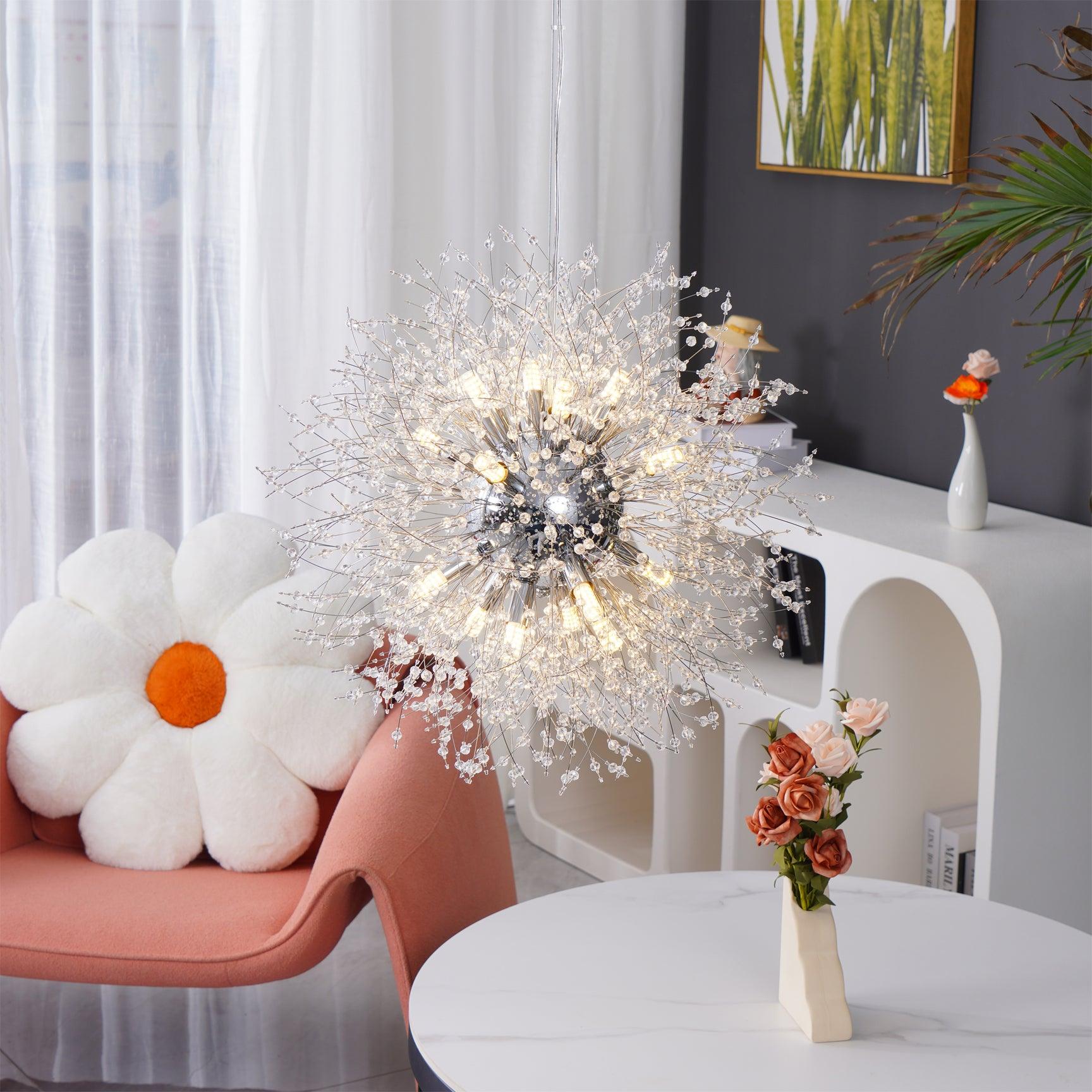 Lustra Chandelier Crystal Dandelion with Crystals - Letslighting