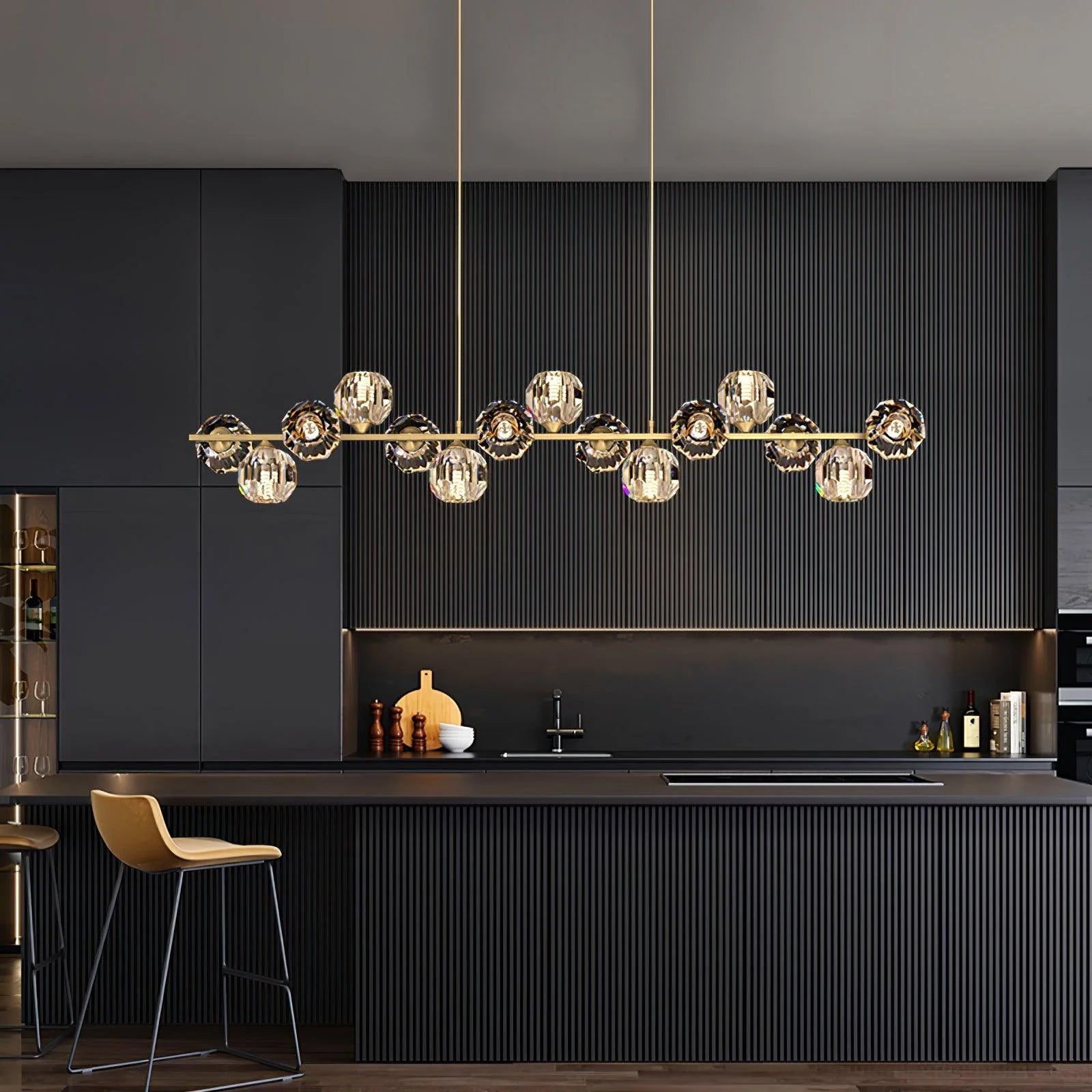 Vavynor Postmodern Luxury Ball Brass Crystal Glass Chandelier - Letslighting