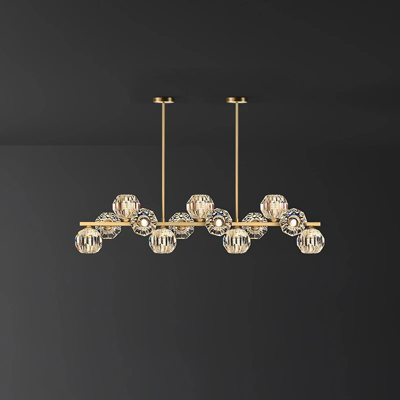 Vavynor Postmodern Luxury Ball Brass Crystal Glass Chandelier - Letslighting