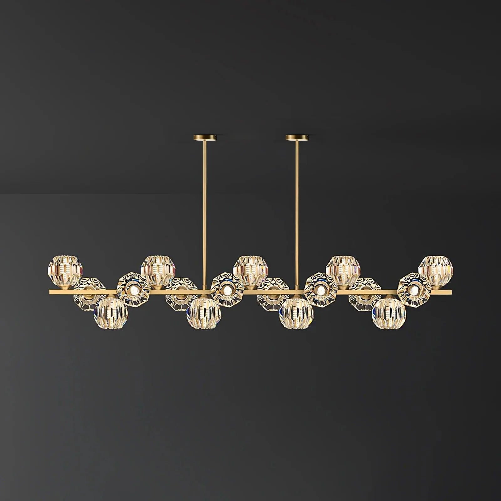 Vavynor Postmodern Luxury Ball Brass Crystal Glass Chandelier - Letslighting