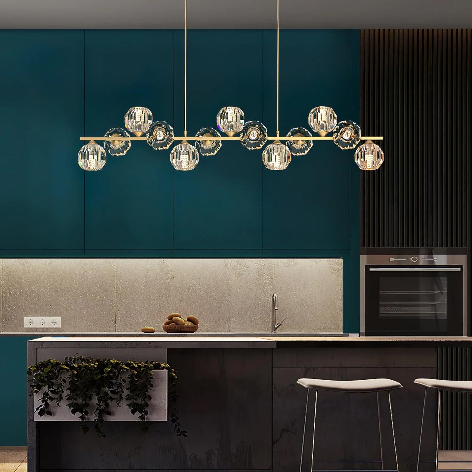Vavynor Postmodern Luxury Ball Brass Crystal Glass Chandelier - Letslighting