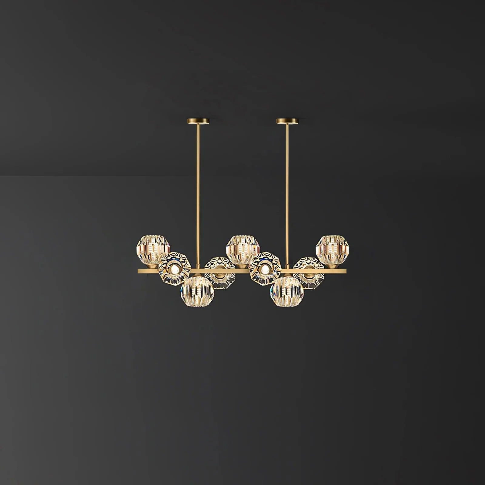 Vavynor Postmodern Luxury Ball Brass Crystal Glass Chandelier - Letslighting