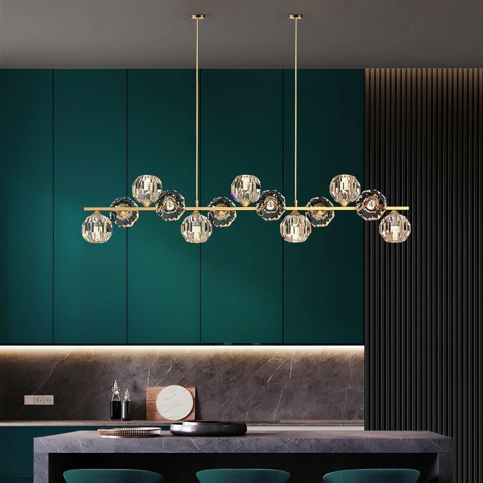 Vavynor Postmodern Luxury Ball Brass Crystal Glass Chandelier - Letslighting