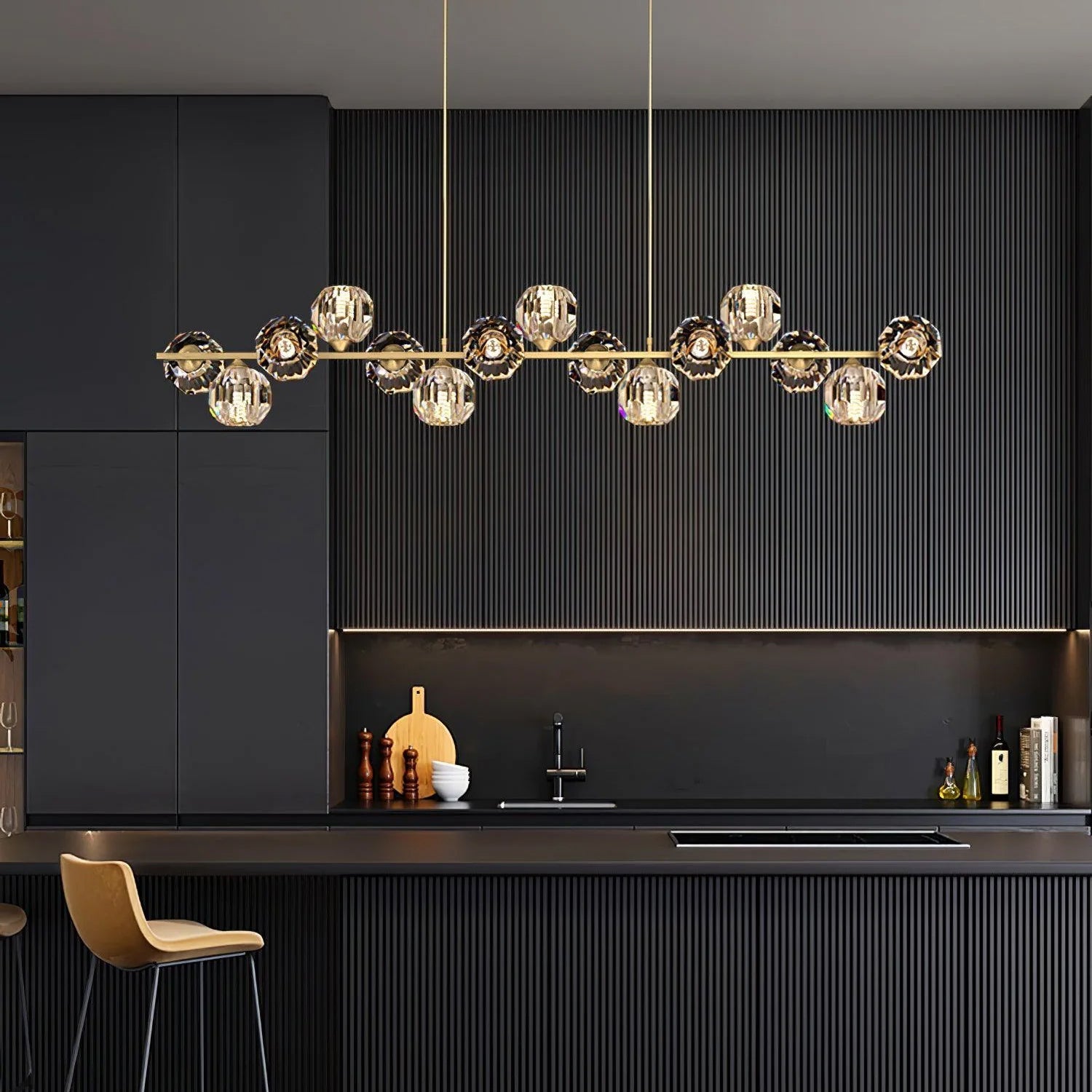 Vavynor Postmodern Luxury Ball Brass Crystal Glass Chandelier - Letslighting