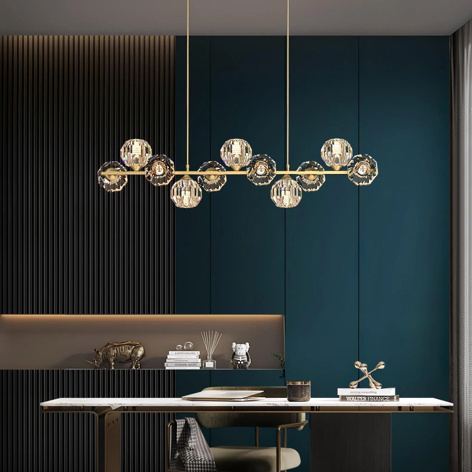 Vavynor Postmodern Luxury Ball Brass Crystal Glass Chandelier - Letslighting