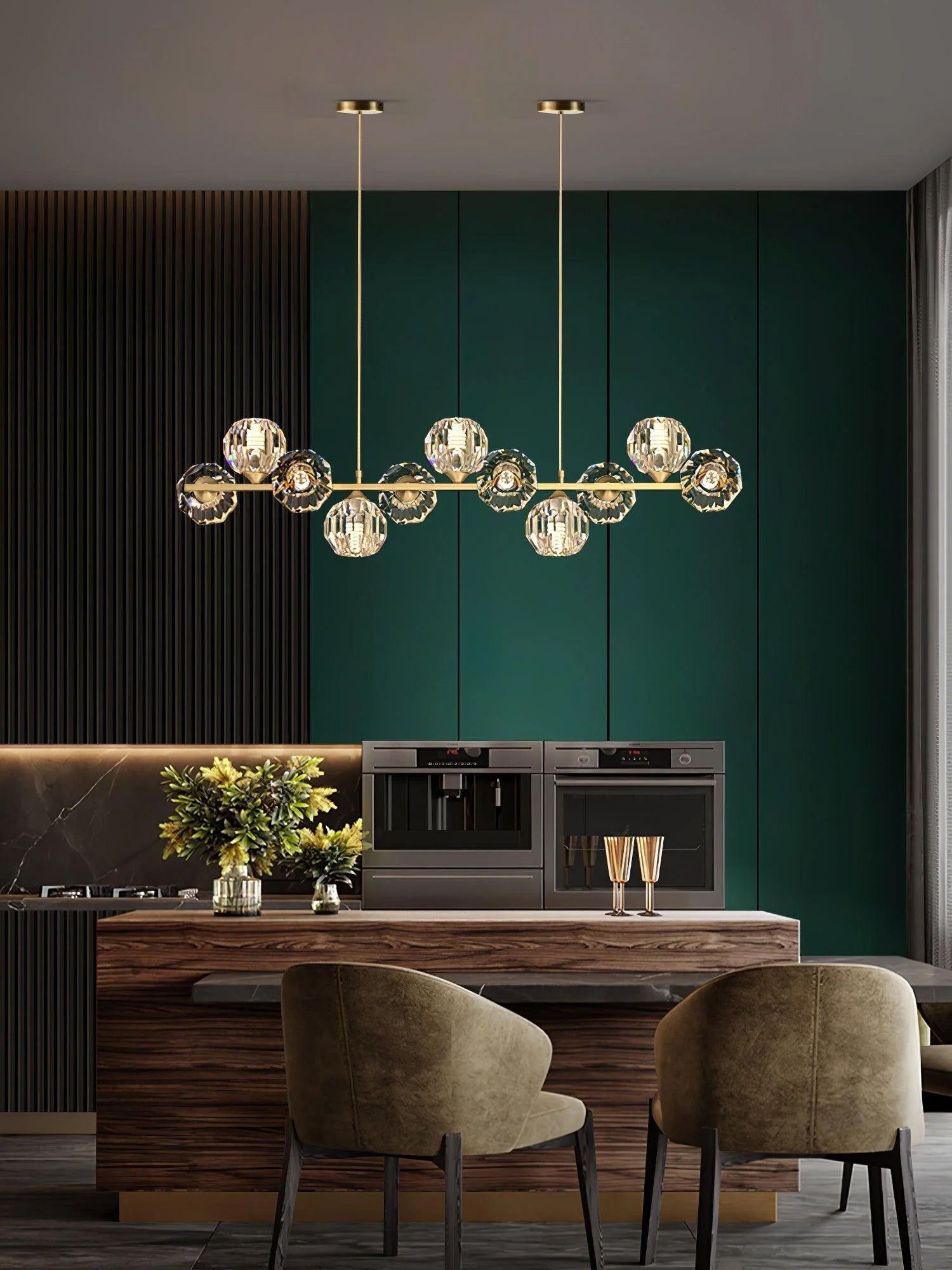 Vavynor Postmodern Luxury Ball Brass Crystal Glass Chandelier - Letslighting